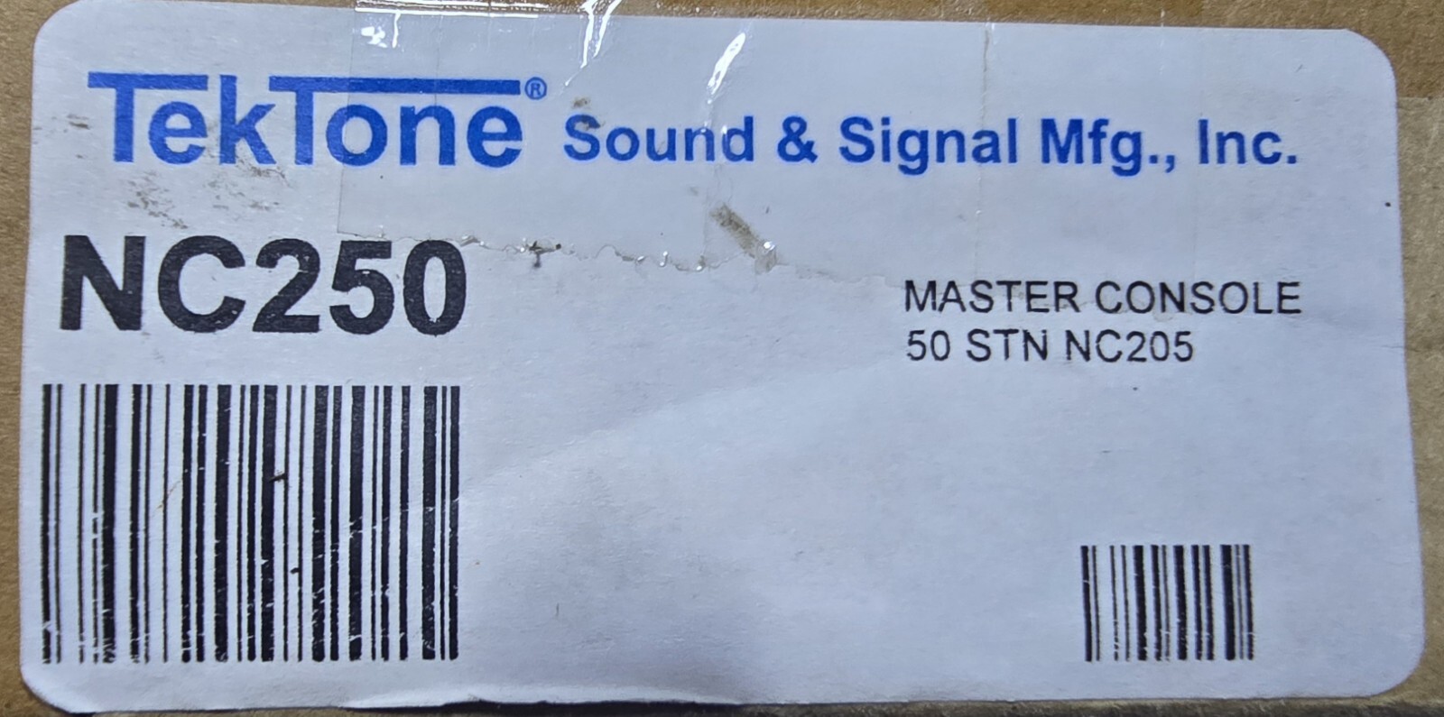 Tektone NC250 (50 Station Master Unit With Handset) Sealed