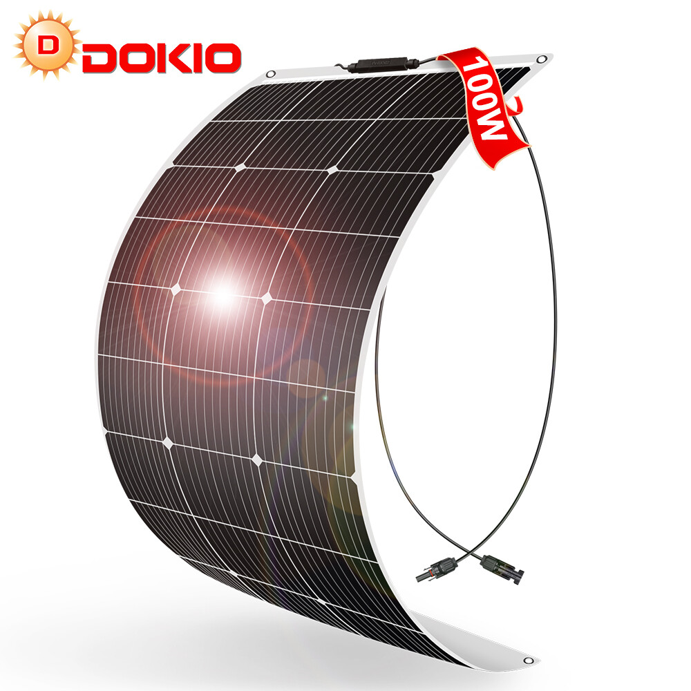 Dokio 100w 200w 500w 1000w flexible Solar Panel For RV/Camper/Boat/Balcony