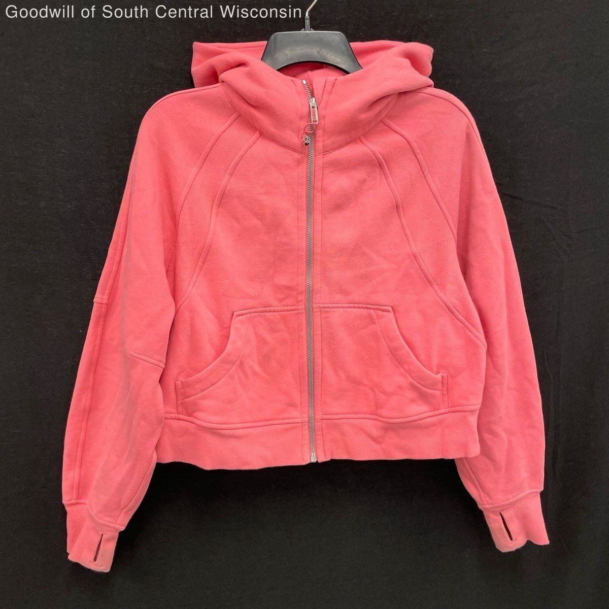 Wmns LULULEMON Solid Pink Scuba Oversized Full Zip Up Hoodie Sweater Sz XS/S Wmns LULULEMON Solid Pink Scuba Oversized Full Zip Up Hoodie Sweater Sz XS/S
