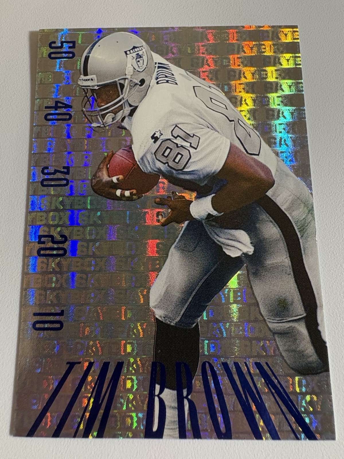 Tim Brown 1995 Skybox Premium Paydirt Parallel Blue #PD6 Insert Rare 👀 🔥