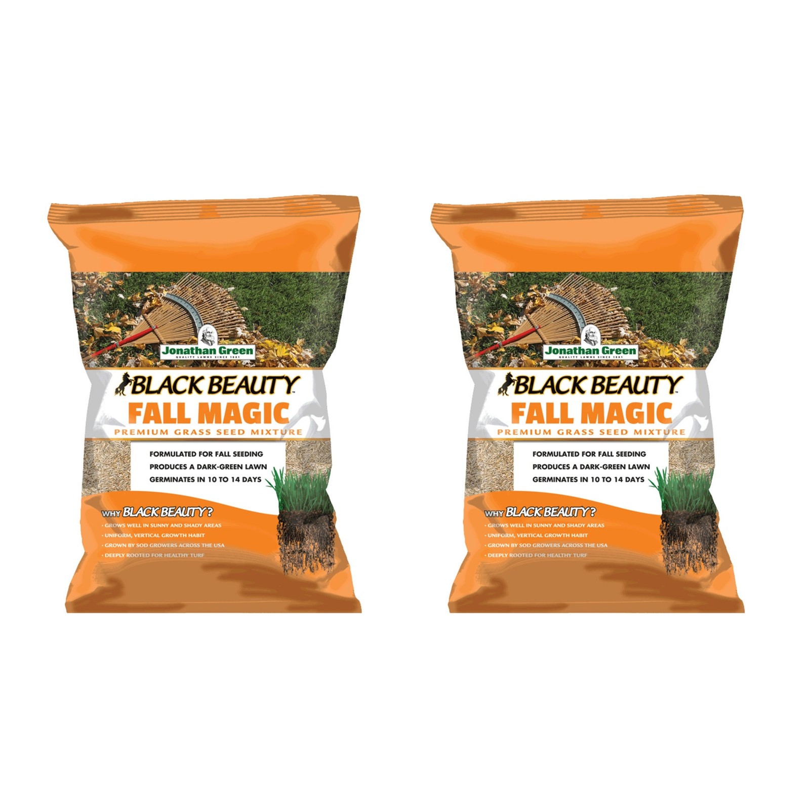 Jonathan Green Black Beauty Fall Magic Grass Seed, 25lb (Pack of 2)