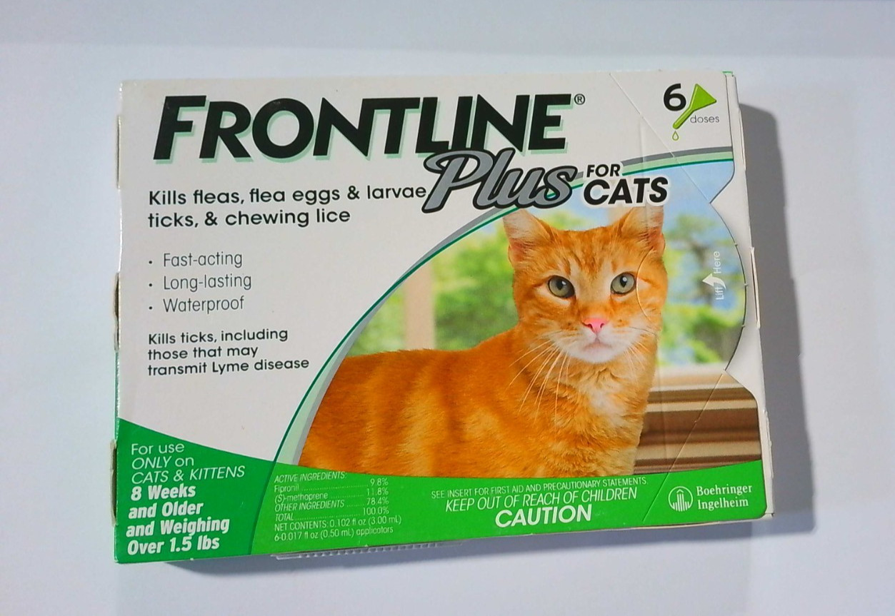 Frontline Plus for CATS over 1.5lbs/8 weeks 6 doses Fleas & Ticks 8404 Frontline Plus for CATS over 1.5lbs/8 weeks 6 doses Fleas & Ticks 8404