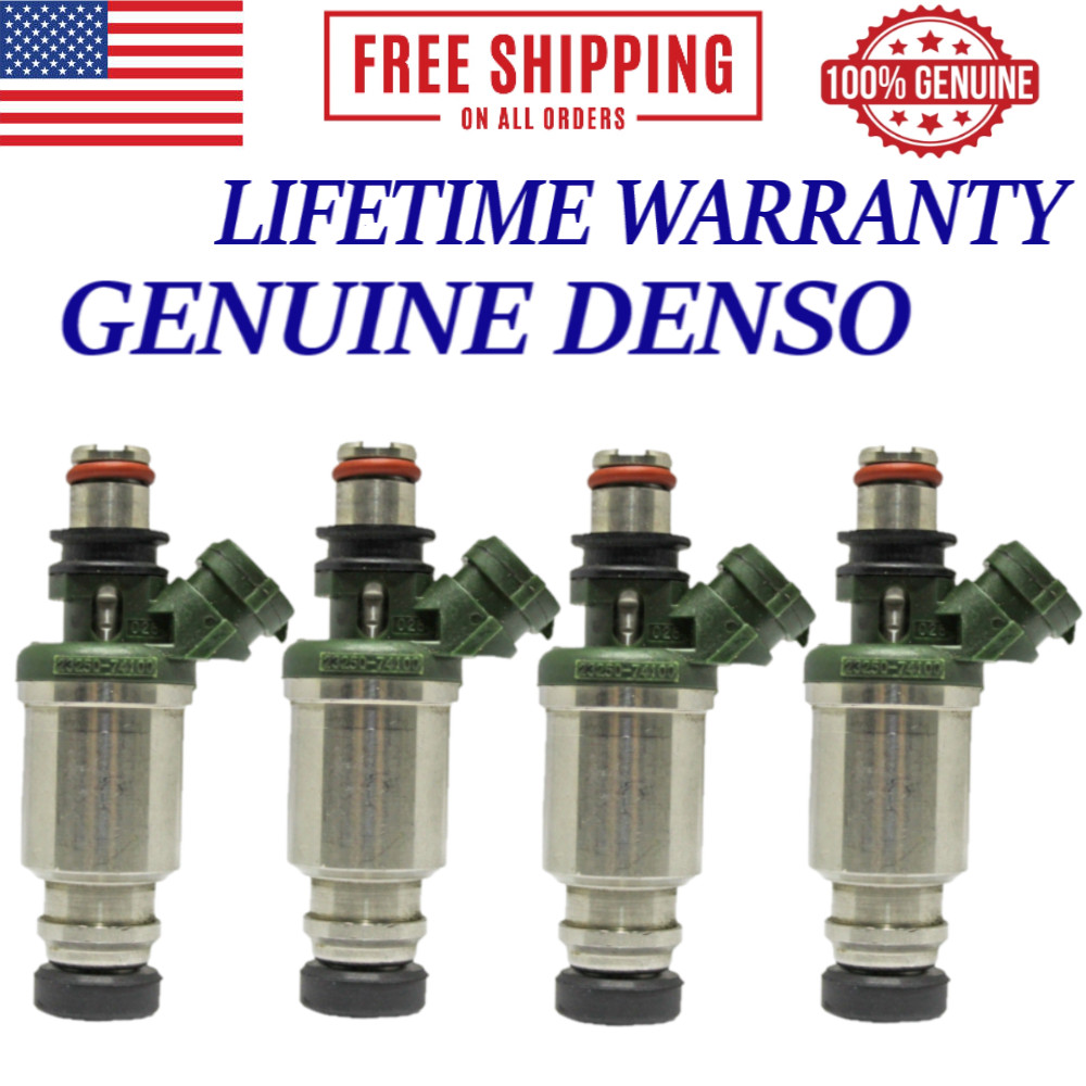 NEW OEM DENSO 4 Pieces Fuel Injectors For 1998, 1999, 2000 Toyota Rav4 2.0L I4
