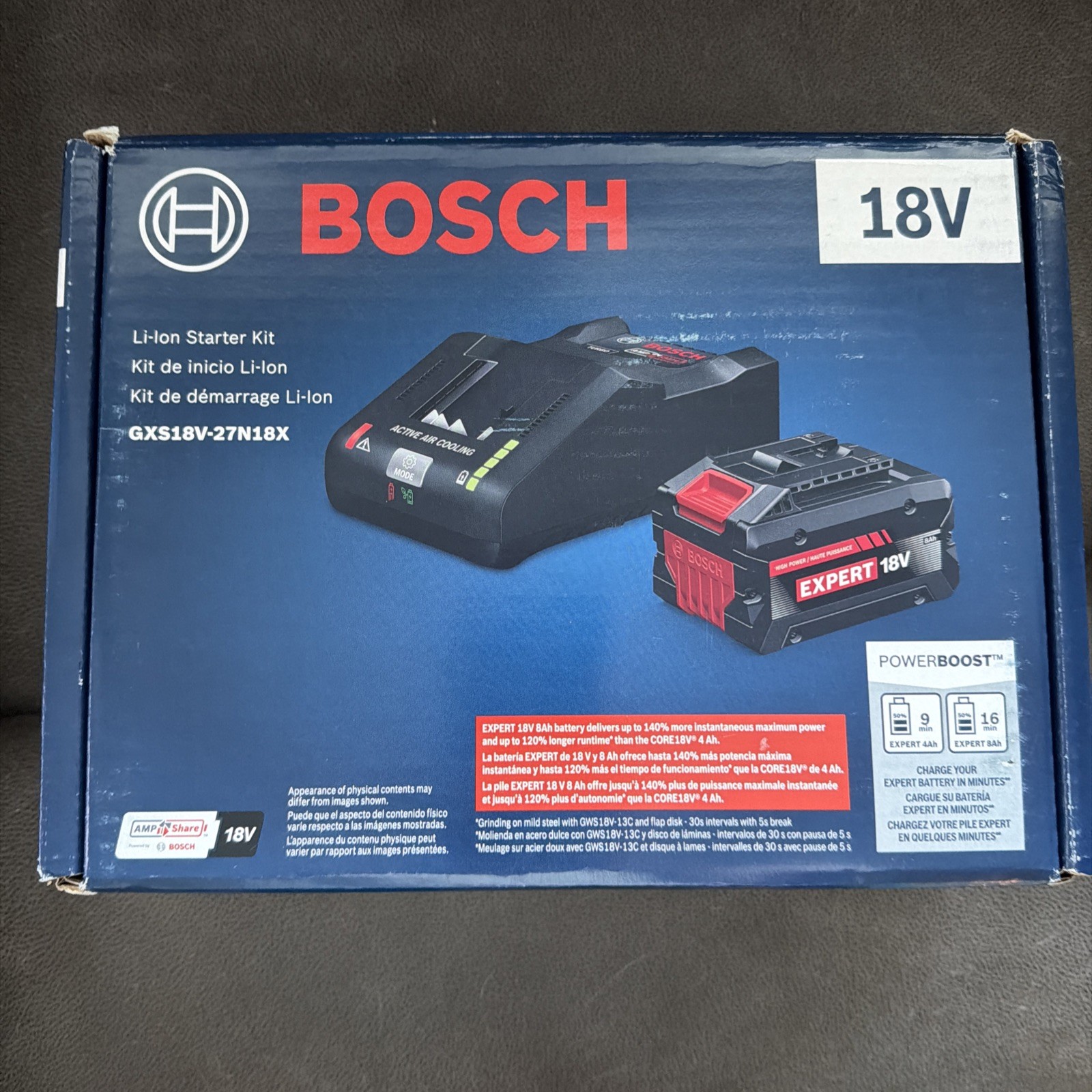 Bosch EXPERT 18V 8Ah Battery & 16A Turbo Charger GXS18V-27N18X