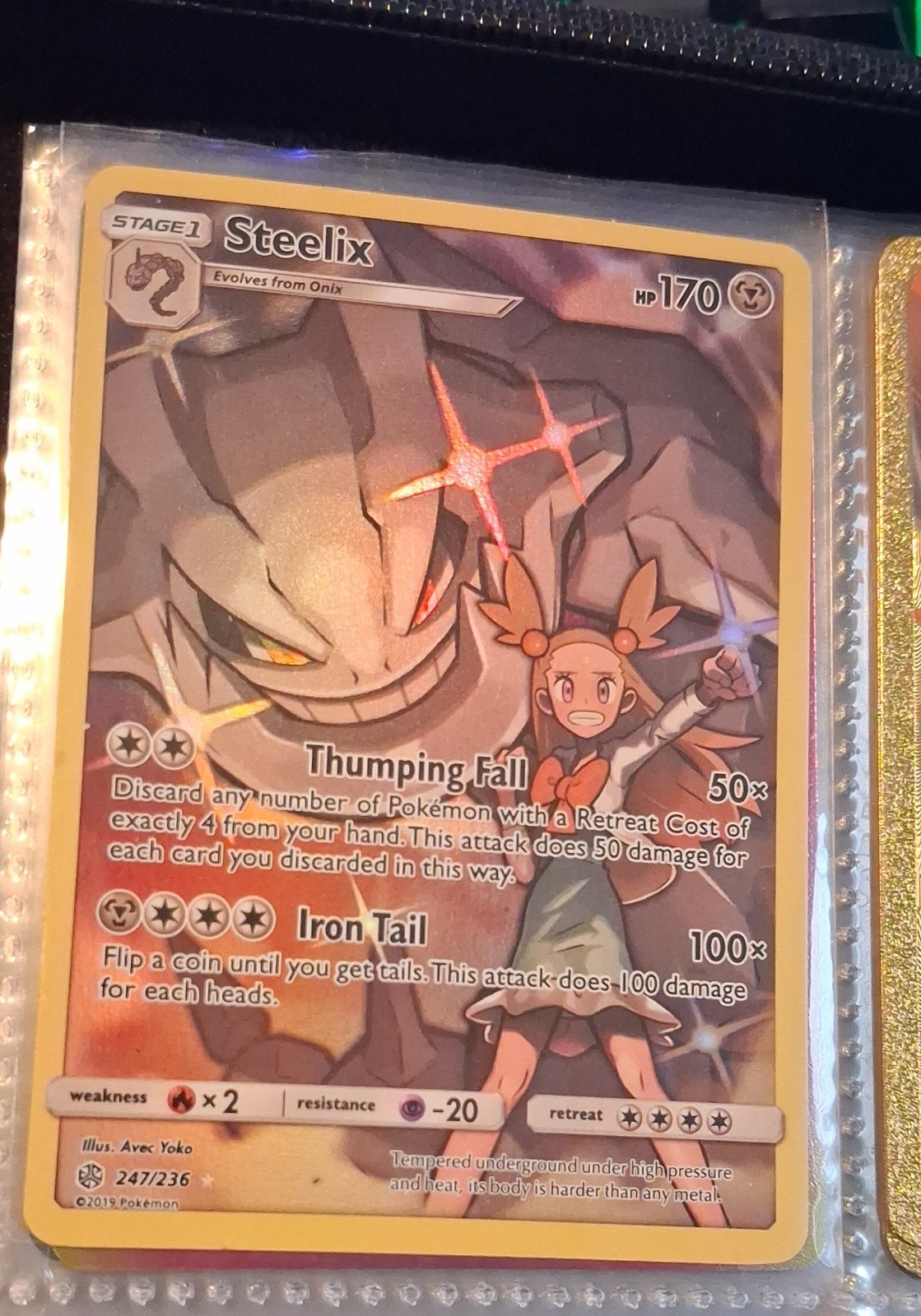 Steelix (Secret) 247/236 Sm-Cosmic Eclipse Holo Steelix (Secret) 247/236 Sm-Cosmic Eclipse Holo