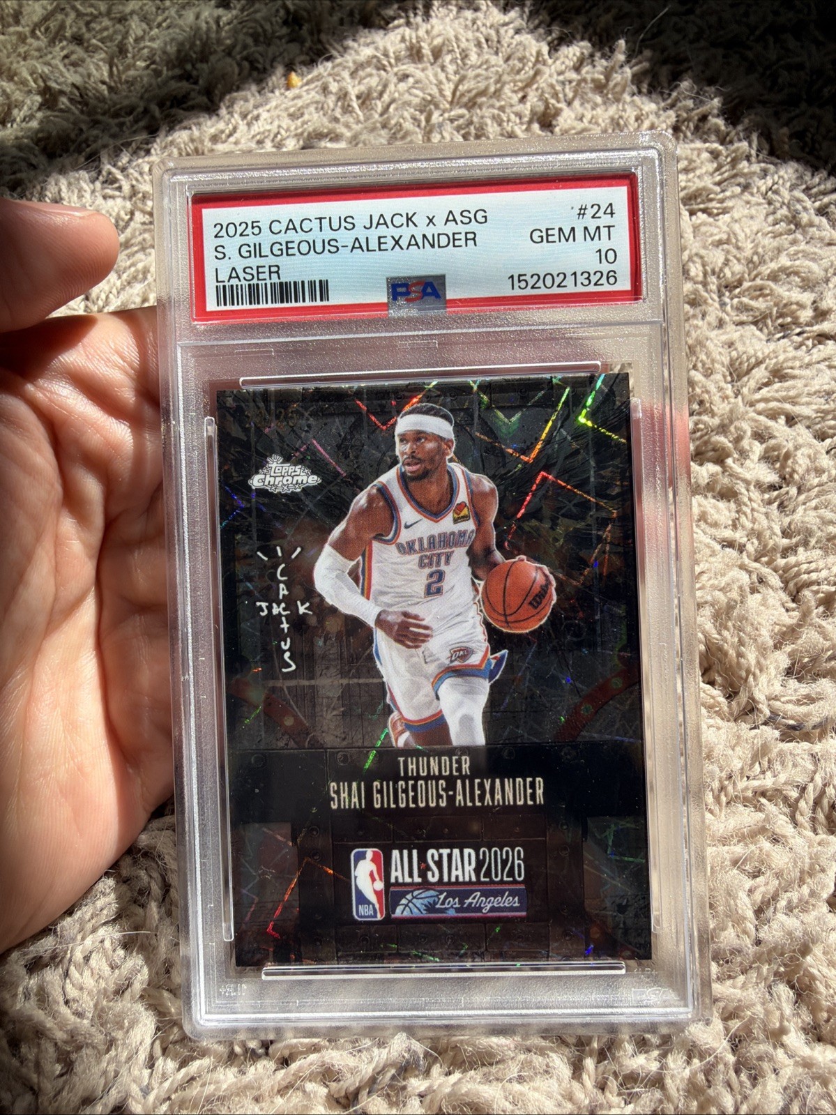 Shai Gilgeous‑Alexander 2025 Cactus Jack x ASG Laser /25 PSA 10 Gem Low Pop