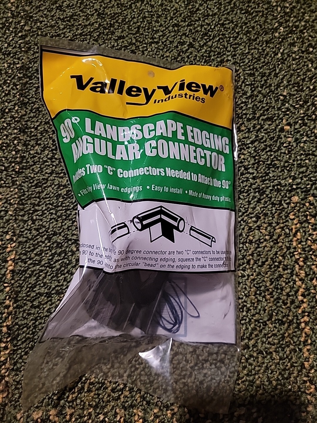 Valley View Industries 90 Degree Corner Connector 1-in  Bead Landscaping Edging 