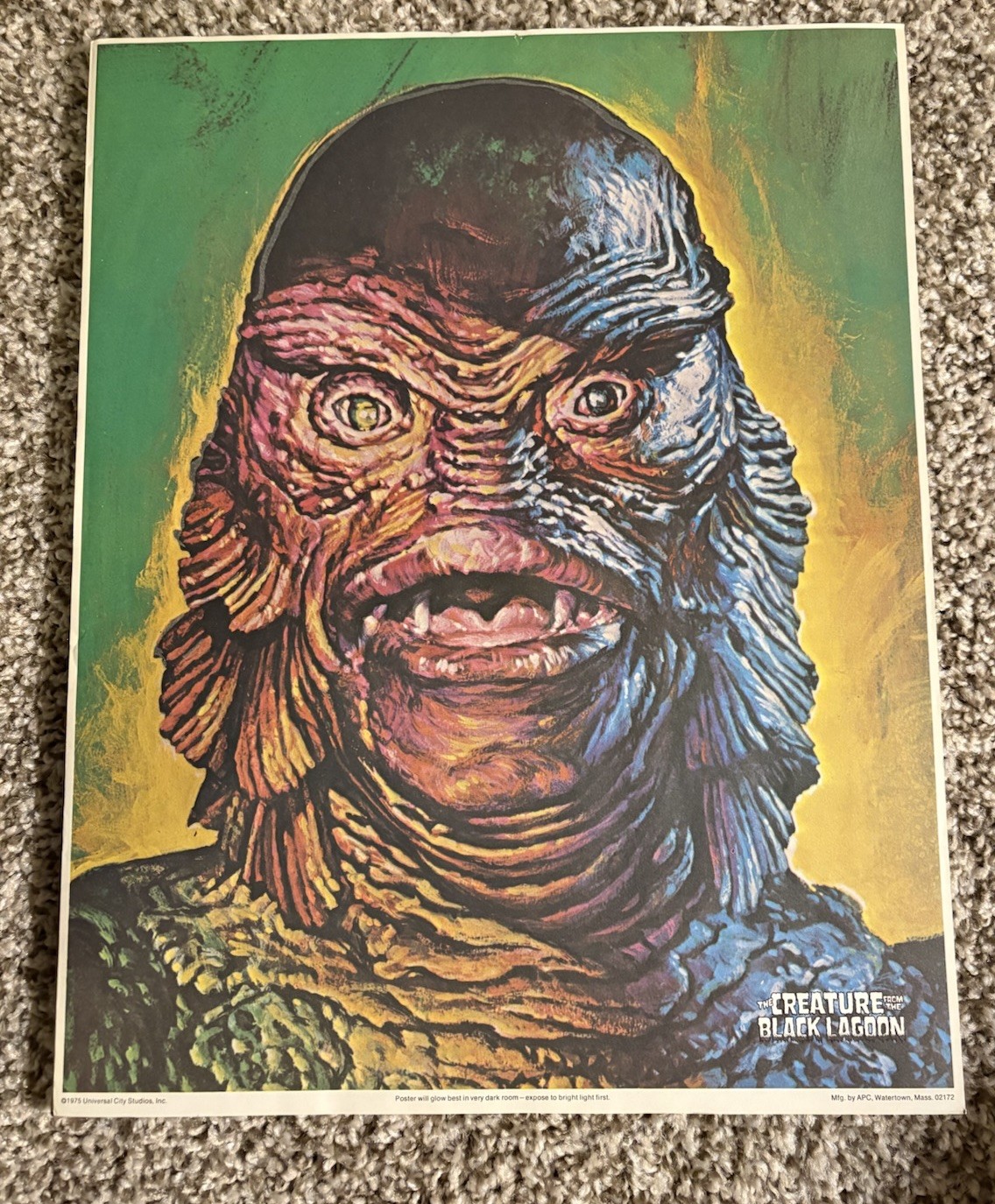VTG 1975 Universal Studios Blacklight Creature from the Black Lagoon Poster VTG 1975 Universal Studios Blacklight Creature from the Black Lagoon Poster