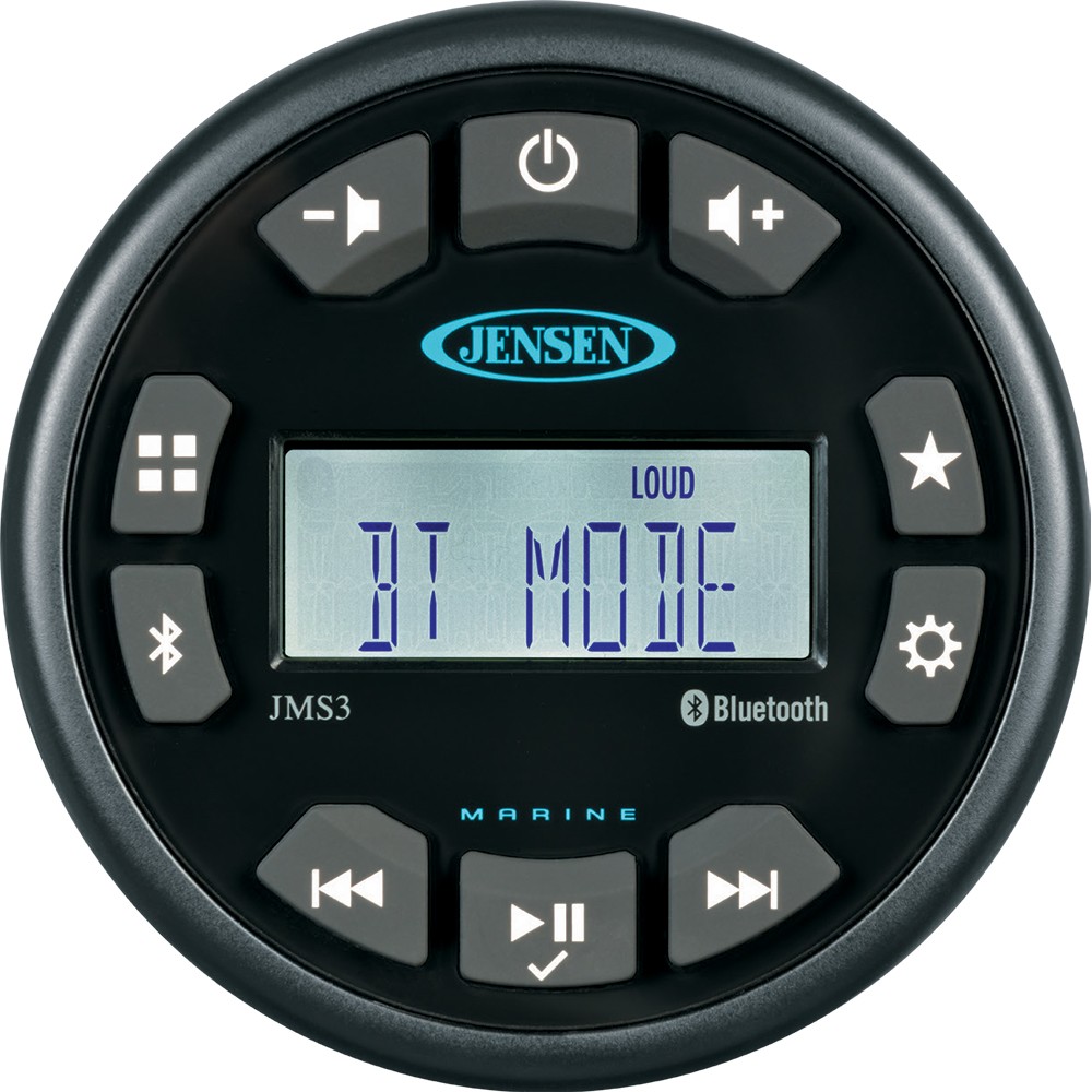 JENSEN JMS3RTL Stereo with AM/FM/BT - Single Zone Berry/Blue