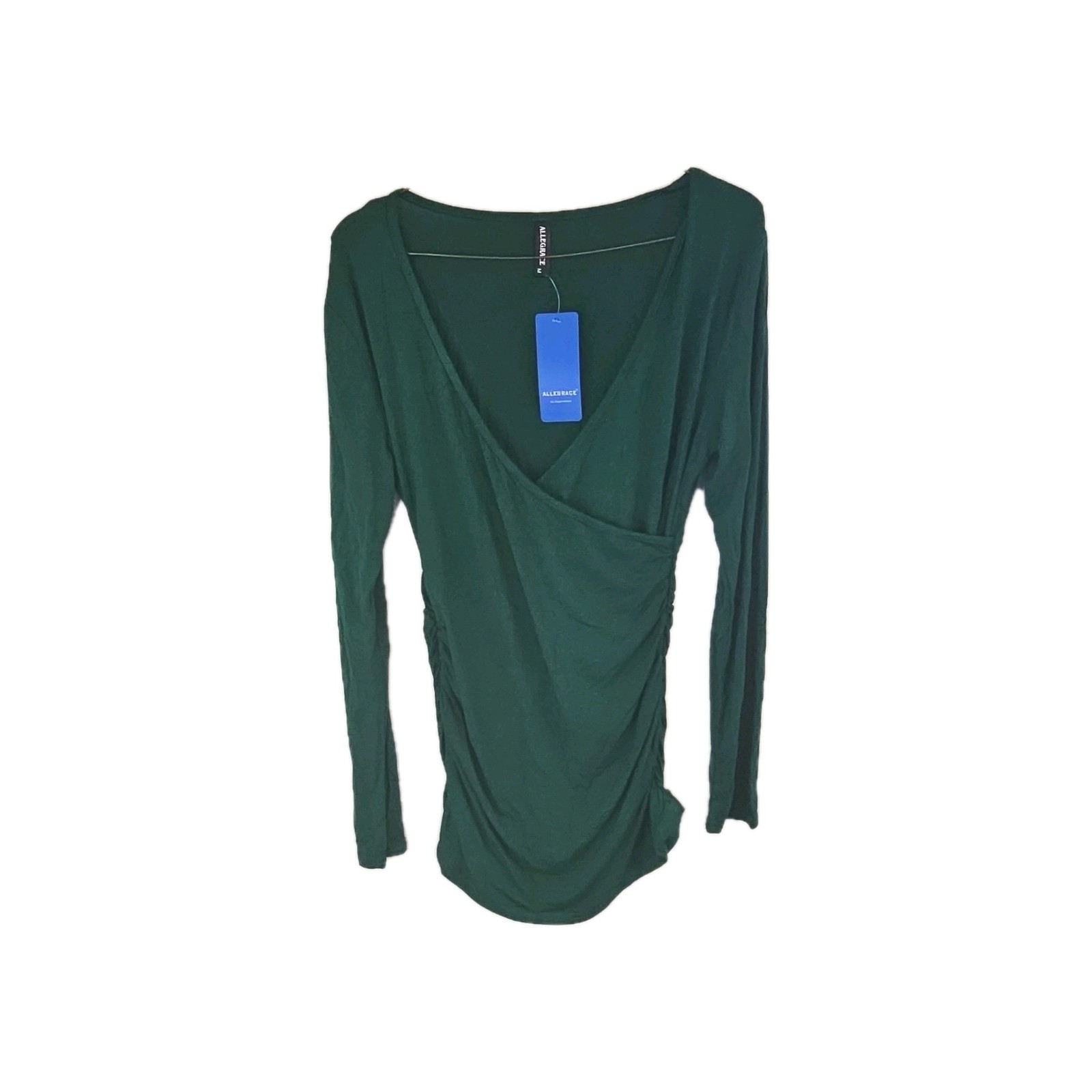 ALLEGRACE Green Long Sleeve Women\'s Cotton Size M Regular Opaque ALLEGRACE Green Long Sleeve Women\'s Cotton Size M Regular Opaque