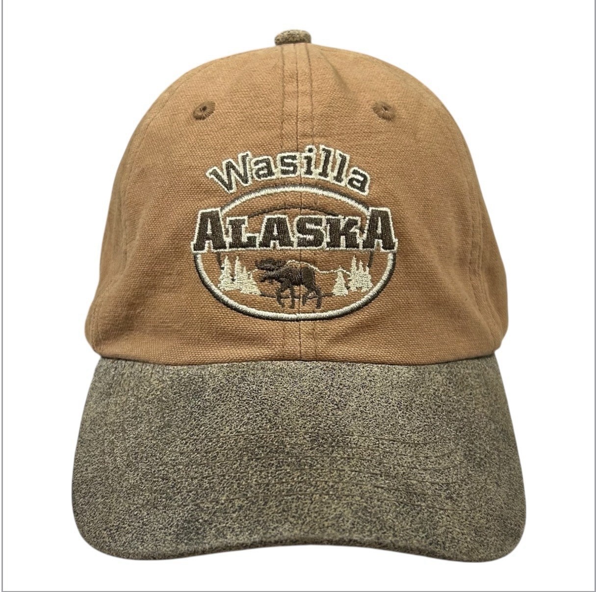 NWOT Wasilla Alaska Moose Forest Pine Tree Adult Cap Hat Strapback Adjustable NWOT Wasilla Alaska Moose Forest Pine Tree Adult Cap Hat Strapback Adjustable