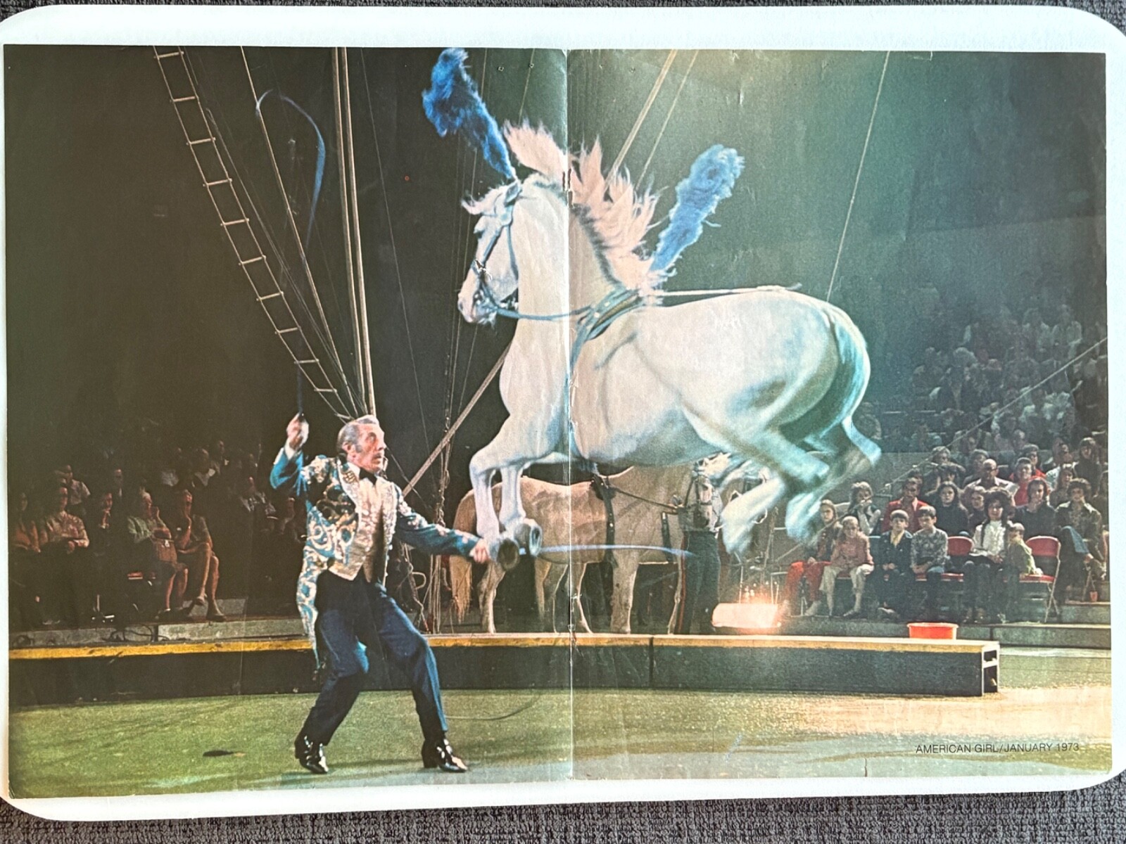 Vtg 1973 Magazine Centerfold Ringling Bros Barnum & Bailey Circus Liberty Horses Vtg 1973 Magazine Centerfold Ringling Bros Barnum & Bailey Circus Liberty Horses