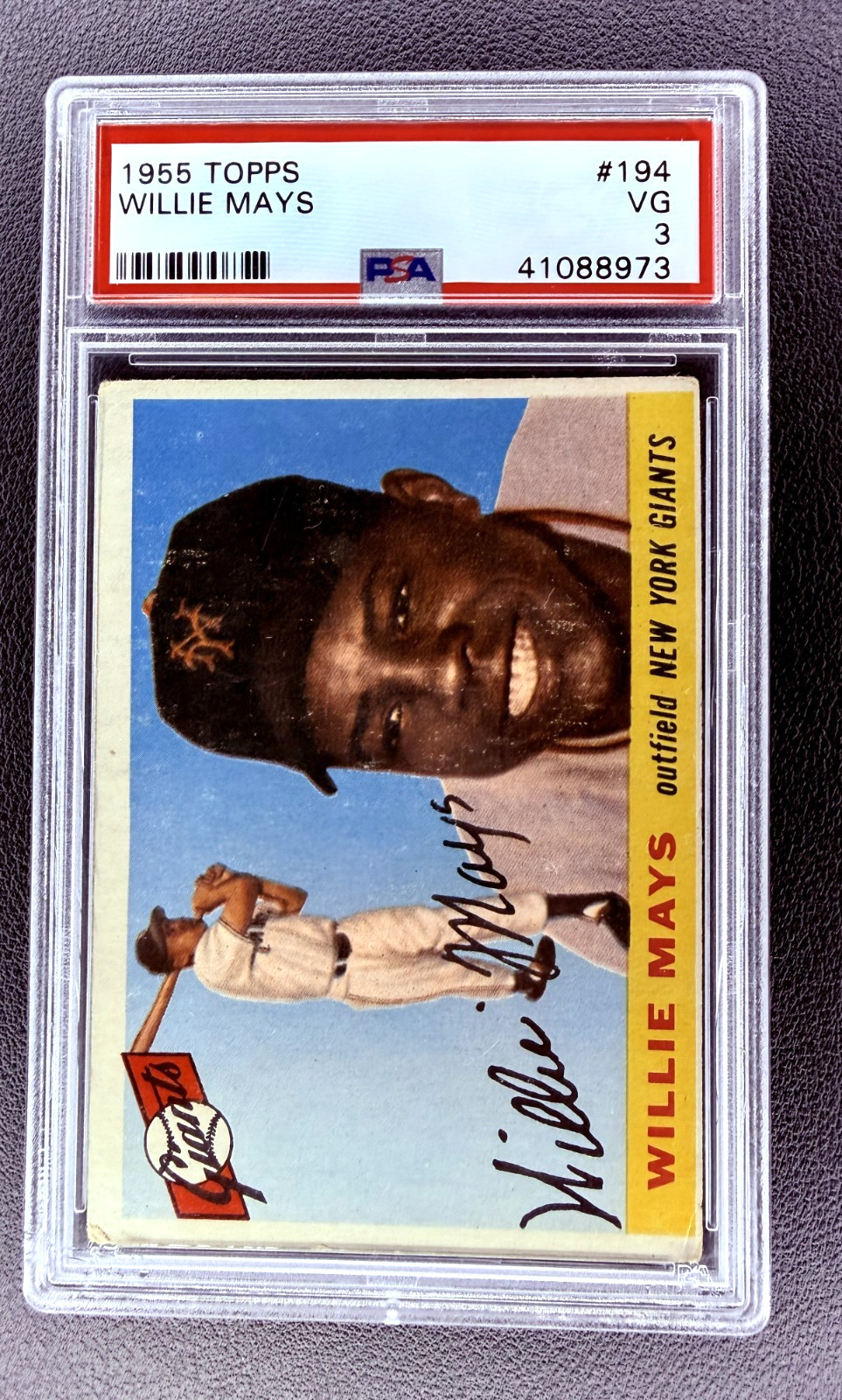 1955 Topps WILLIE MAYS #194 PSA 3 NY GIANTS MLB HOF Vintage 1955 Topps WILLIE MAYS #194 PSA 3 NY GIANTS MLB HOF Vintage