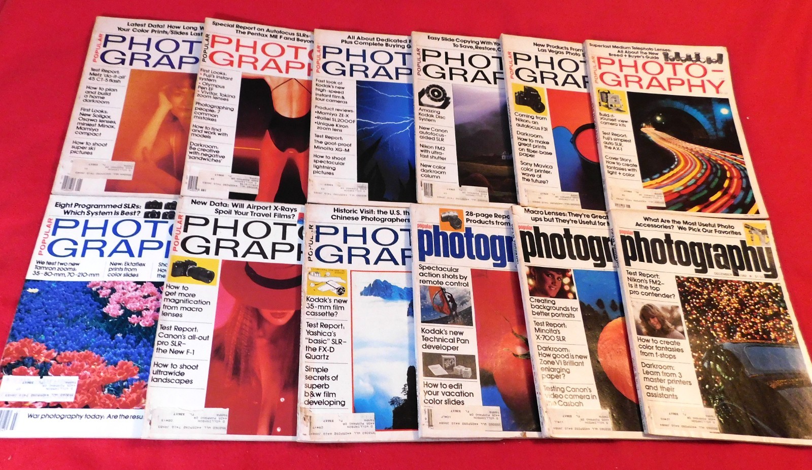 Popular Photography - 12 Issues - All of 1982 - VG - Lot #3