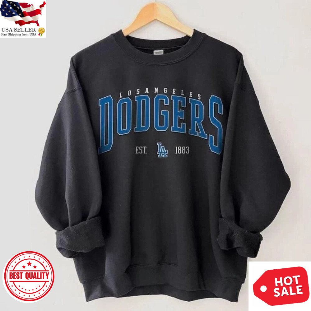 Los Angeles Dodgers Vintage Sweatshirt - Retro Baseball Crewneck, Casual Cotton