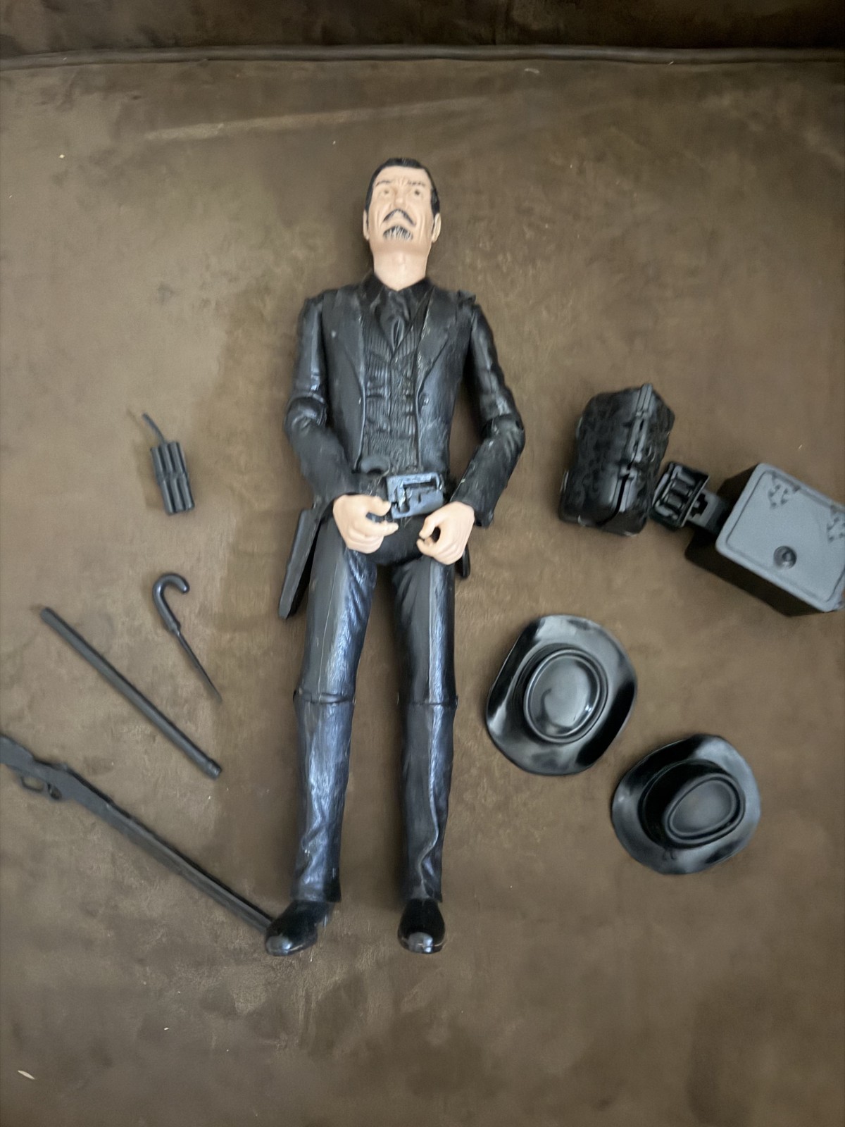 Vintage Louis Marx Johnny West Sam Cobra Toy Figure with Accessories - USED - Vintage Louis Marx Johnny West Sam Cobra Toy Figure with Accessories - USED -