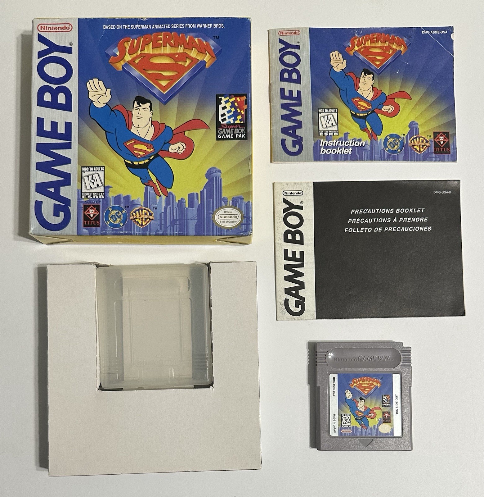 Superman Nintendo Game Boy Gameboy Superman Nintendo Game Boy Gameboy