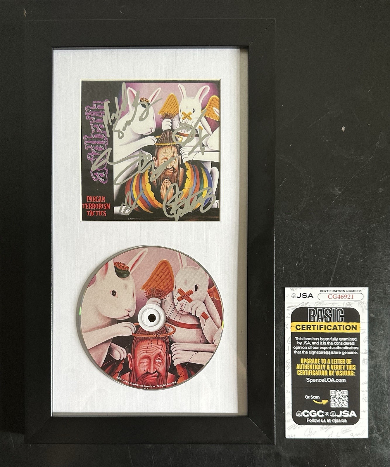 ACID BATH DAX RIGGS+ 4 SIGNED FRAMED CD PAEGAN TERRORISM TACTICS JSA COA ACID BATH DAX RIGGS+ 4 SIGNED FRAMED CD PAEGAN TERRORISM TACTICS JSA COA