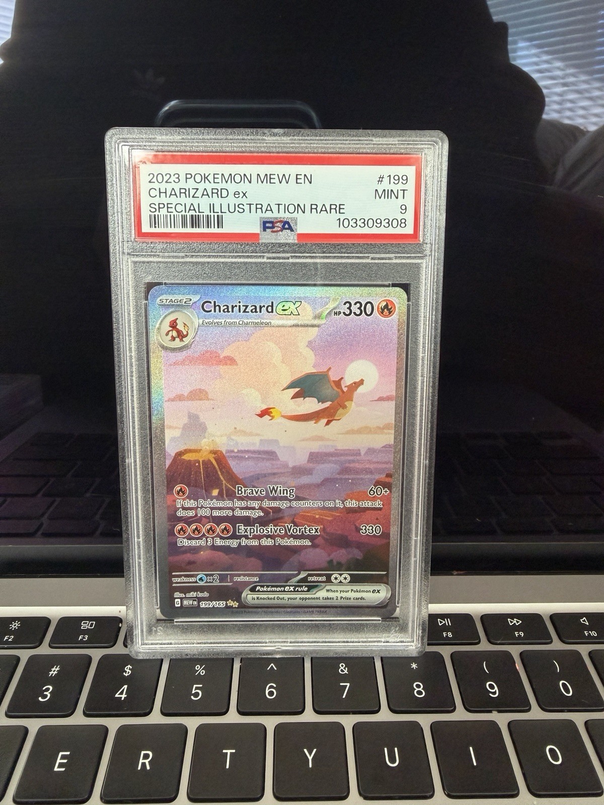Charizard ex 199/165 SV 151 Special Illustration Rare Holo EN PSA 9