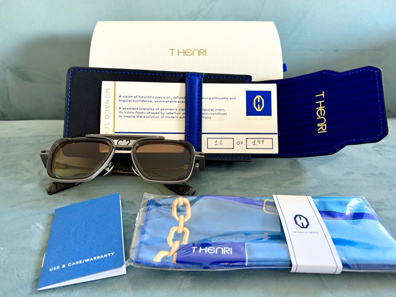 T Henri Monaco Series C2 Limited Edition Argentium Sunglasses #12 of 199