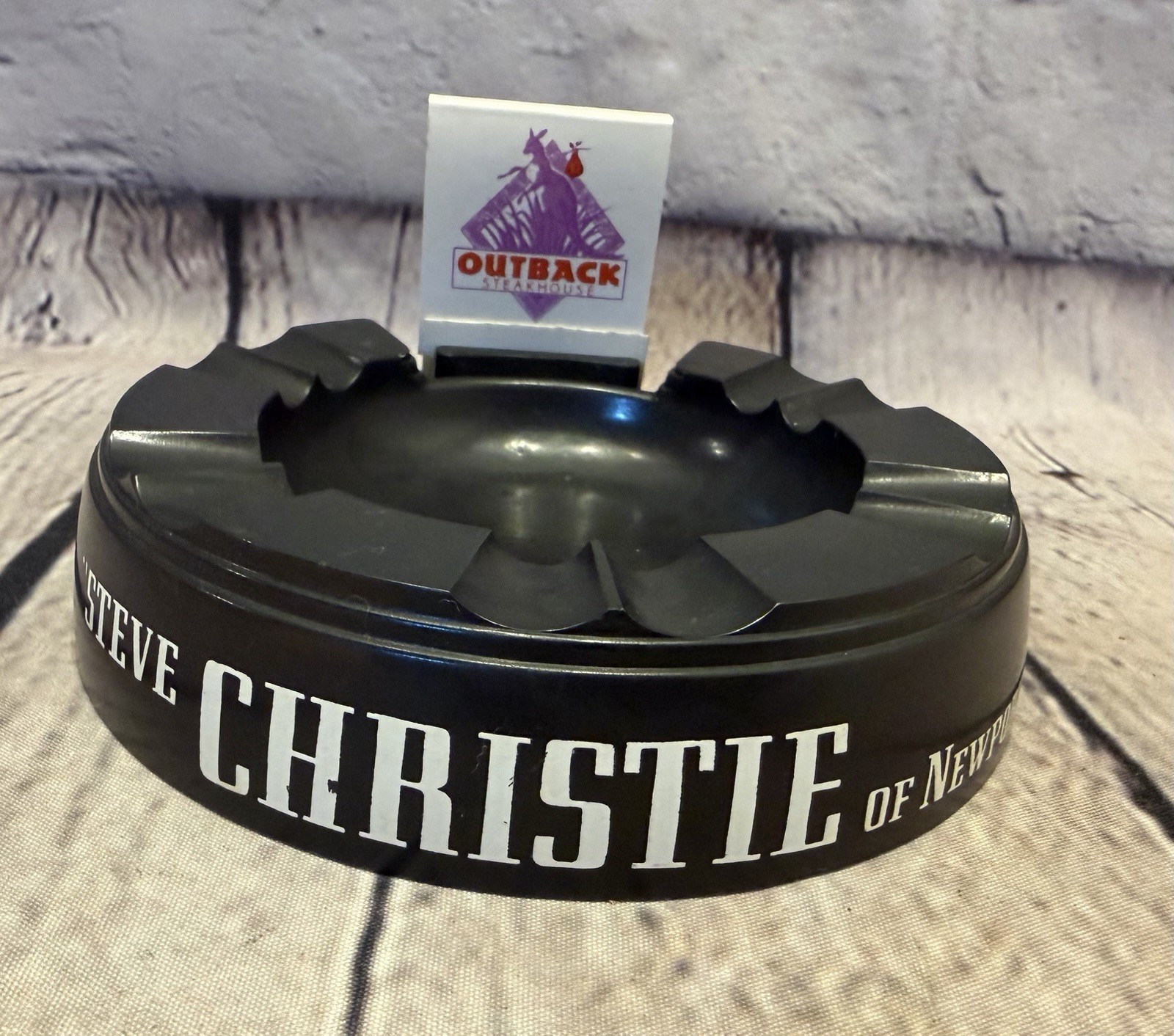 Vintage Steve Christie\'s Of Newport RI Ashtray & Matchbook Holder Restaurant USA Vintage Steve Christie\'s Of Newport RI Ashtray & Matchbook Holder Restaurant USA