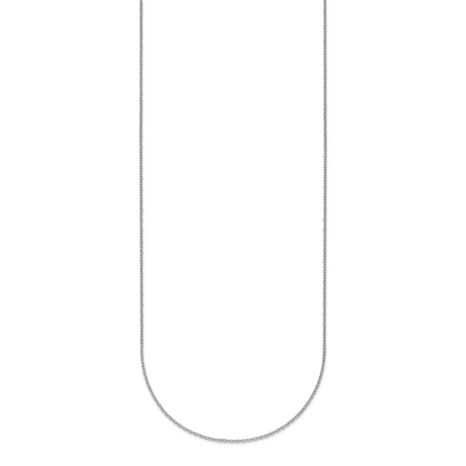 Herco Platinum 1.1mm Cable Chain Necklace 18 inch Solid