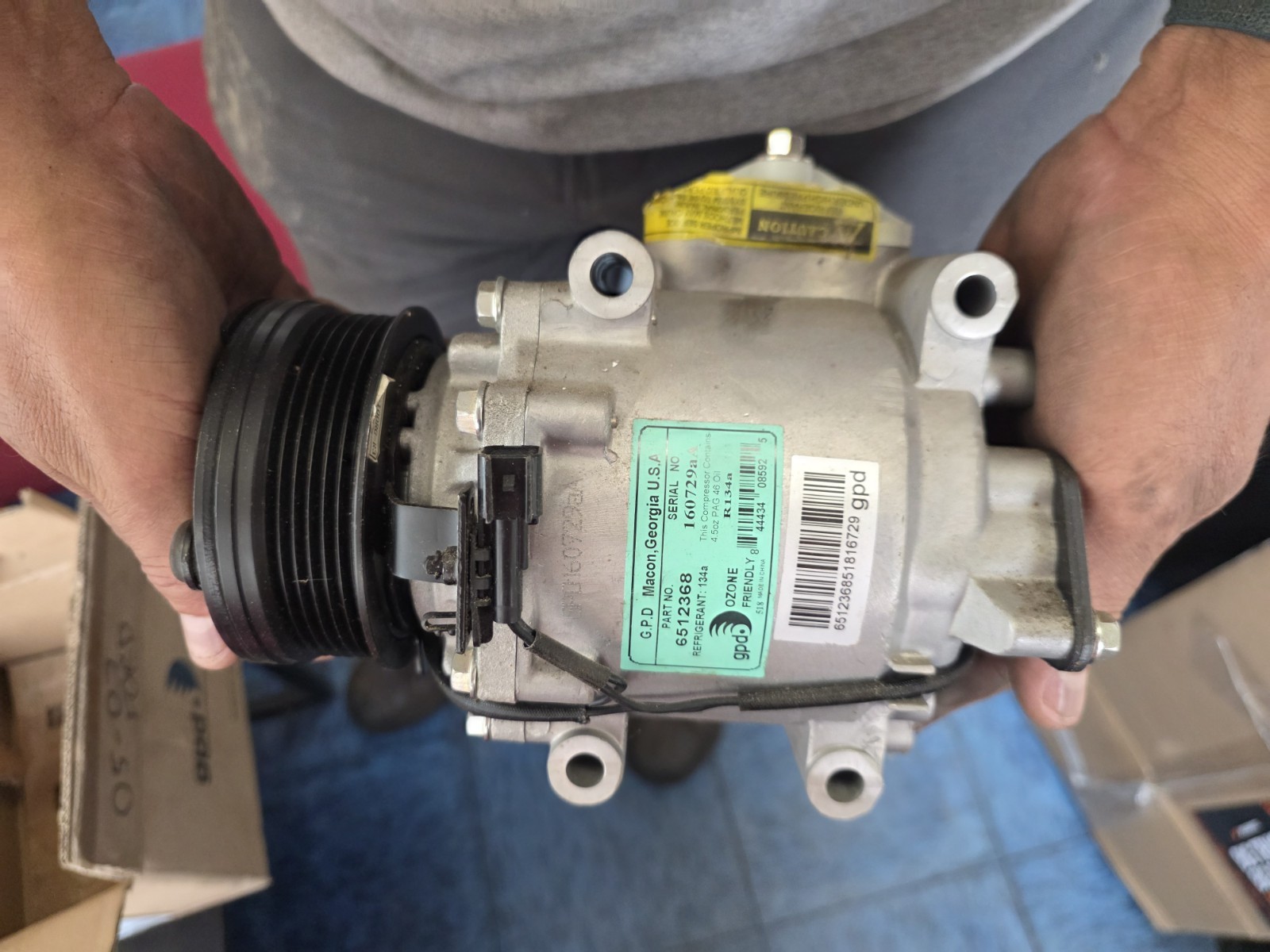 GENUINE GLOBAL PARTS DISTRIBUTORS GPD A/C COMPRESSOR NEW IN BOX 6512368 GENUINE GLOBAL PARTS DISTRIBUTORS GPD A/C COMPRESSOR NEW IN BOX 6512368