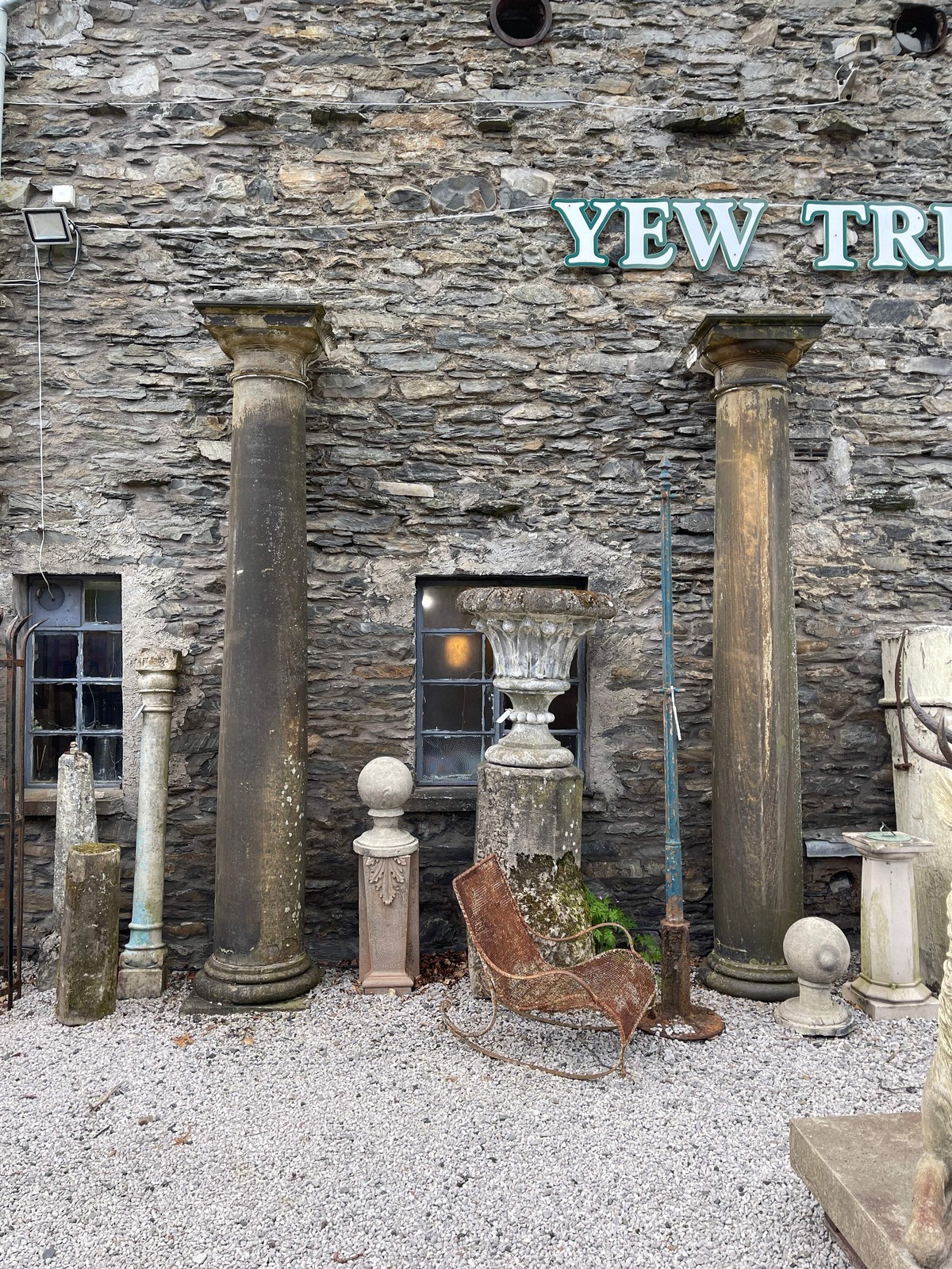 Pair of sandstone Tuscan columns