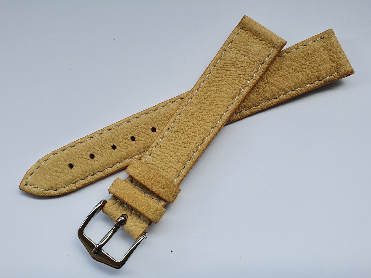 Beautiful Men\'s 16 18  22 mm Regular Length GENUINE Pigskin leather Strap Band