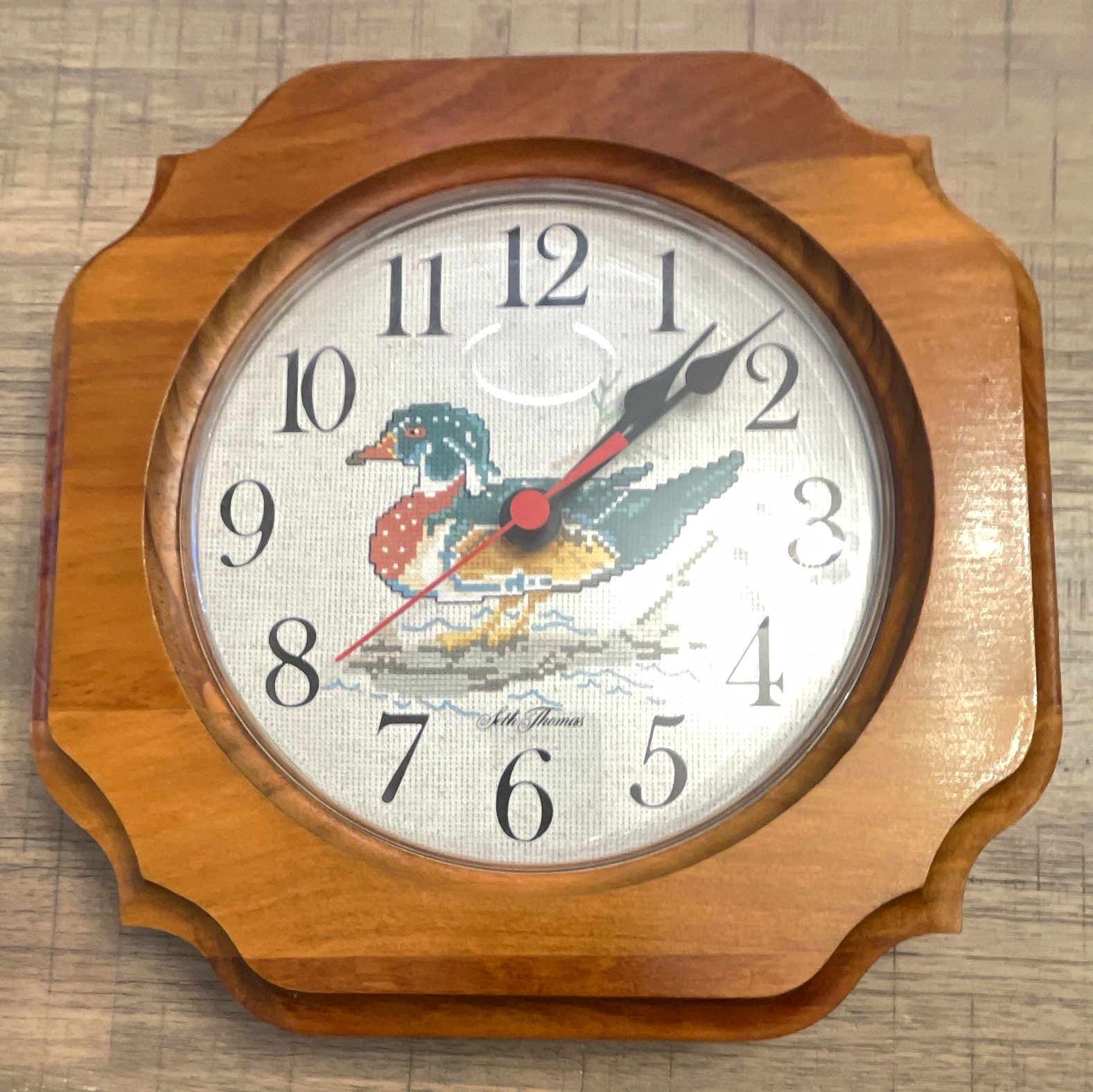 VINTAGE RARE HARD TO FIND SETH THOMAS WATER FOWL DUCK WALL CLOCK MODEL #2965
