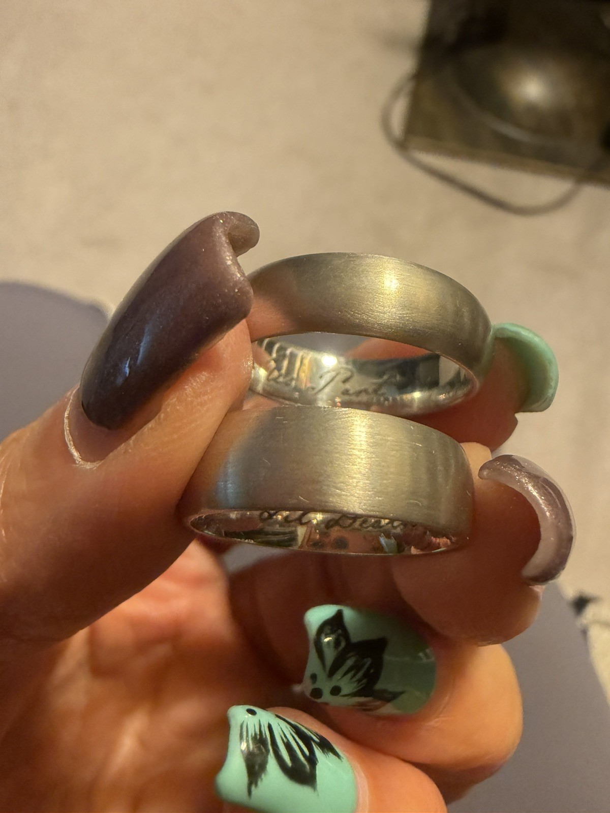 Til Death Do Us Part Wedding Band His/Her Ring Set  -Engraved Bands