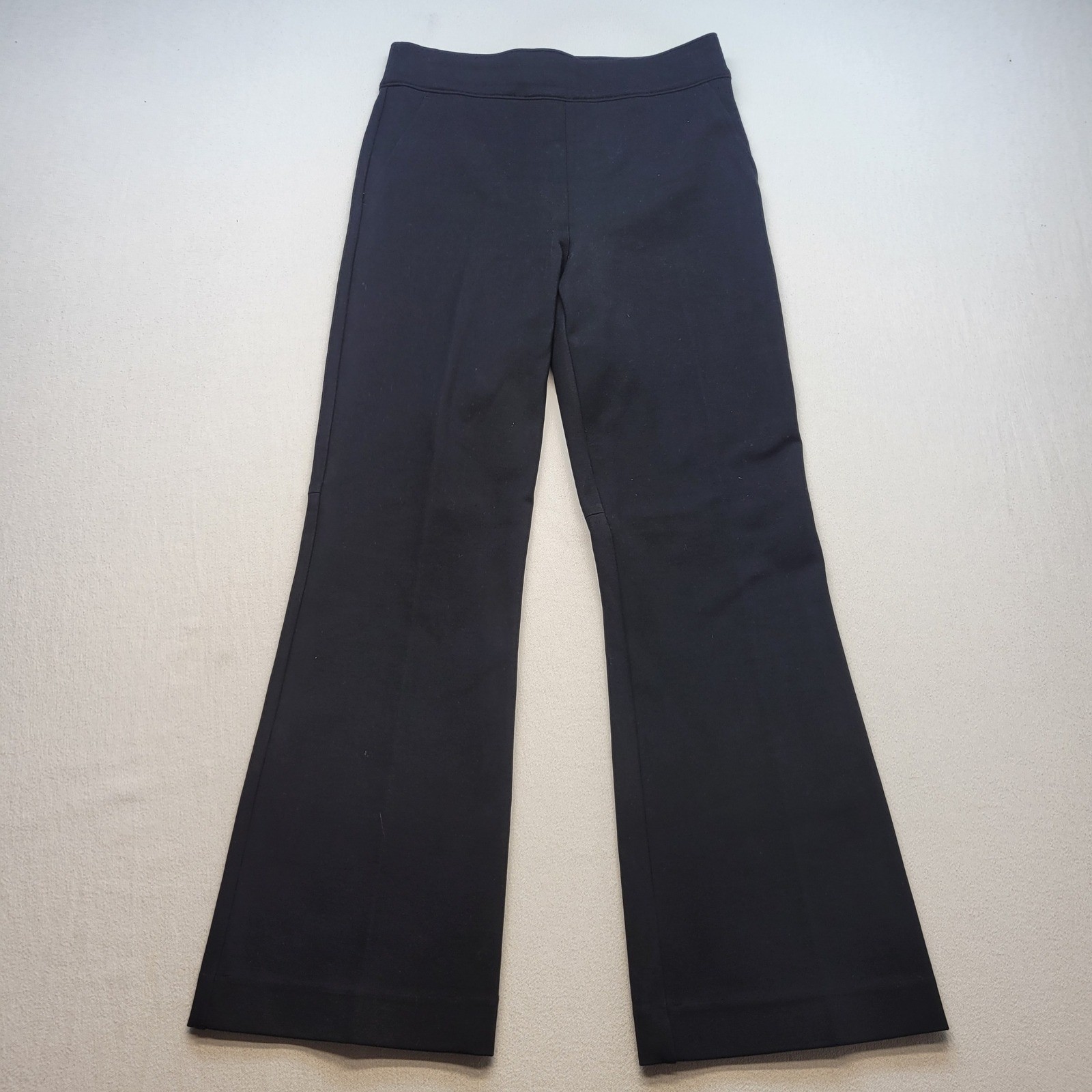 Spanx The Perfect Pant Women Small Black Flare Ponte Pull On 20386R
