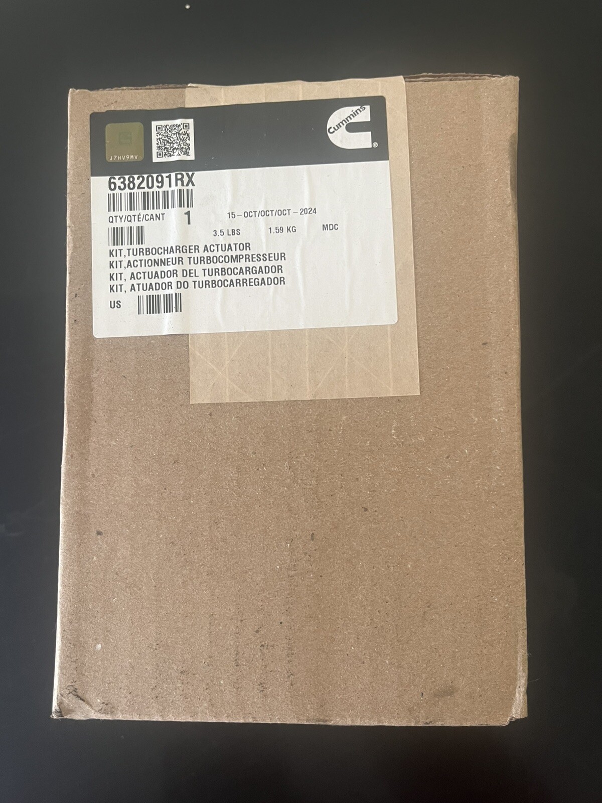 New, Genuine Cummins VGT, TURBOCHARGER ACTUATOR part# 6382091RX NO CORE CHARGE