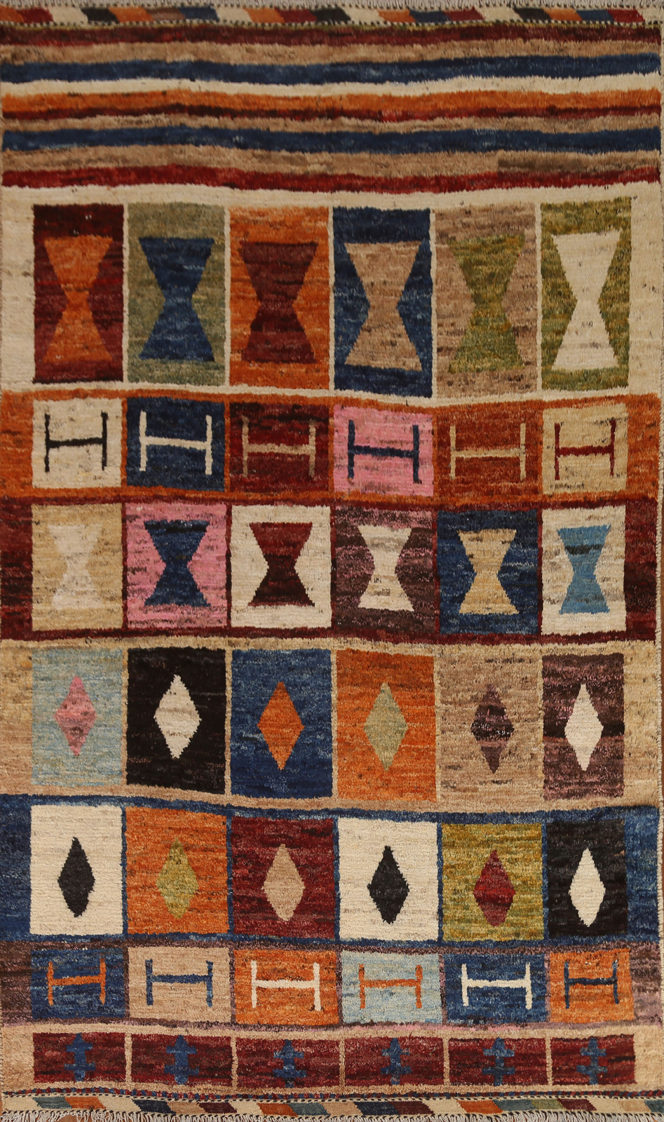 Geometric Moroccan Oriental Area Rug 7x10 Wool Hand-knotted Living Room Carpet