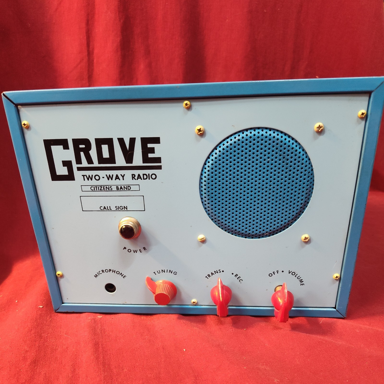 Vintage Grove Two-way Radio Citizens Band CB Tube For Parts Or Repair 