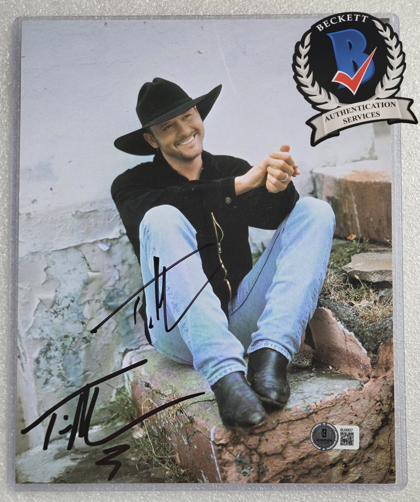 TIM MCGRAW SIGNED PHOTO BECKETT 8X10 BAS COA COUNTY MUSIC SINGER AUTOGRAPHED