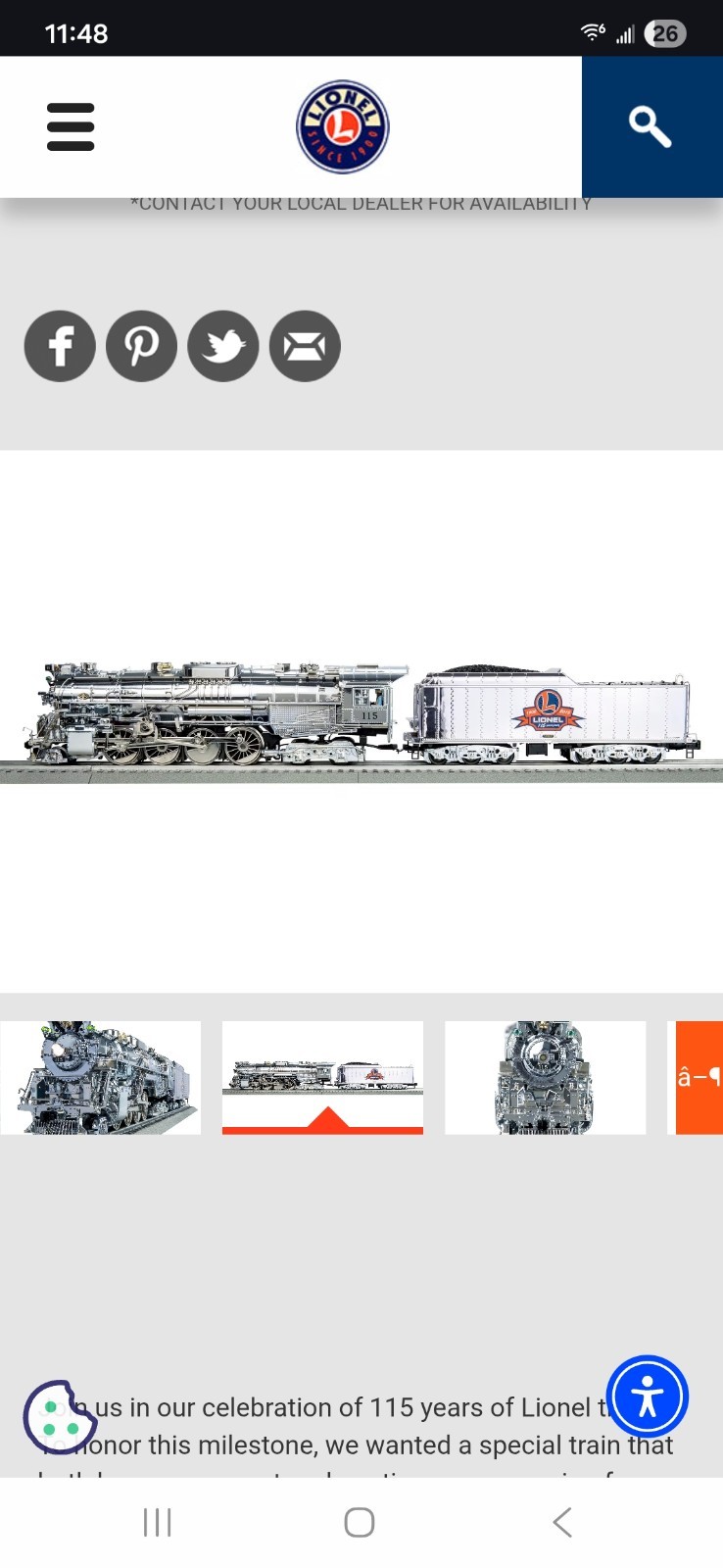Lionel 6-82959 BRAND NEW 115th ANNIVERSARY VERY RARE ONLY 250 MADE