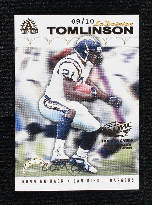 2002 Pacific Adrenaline Nights Special Edition 9/10 LaDainian Tomlinson HOF 7hh