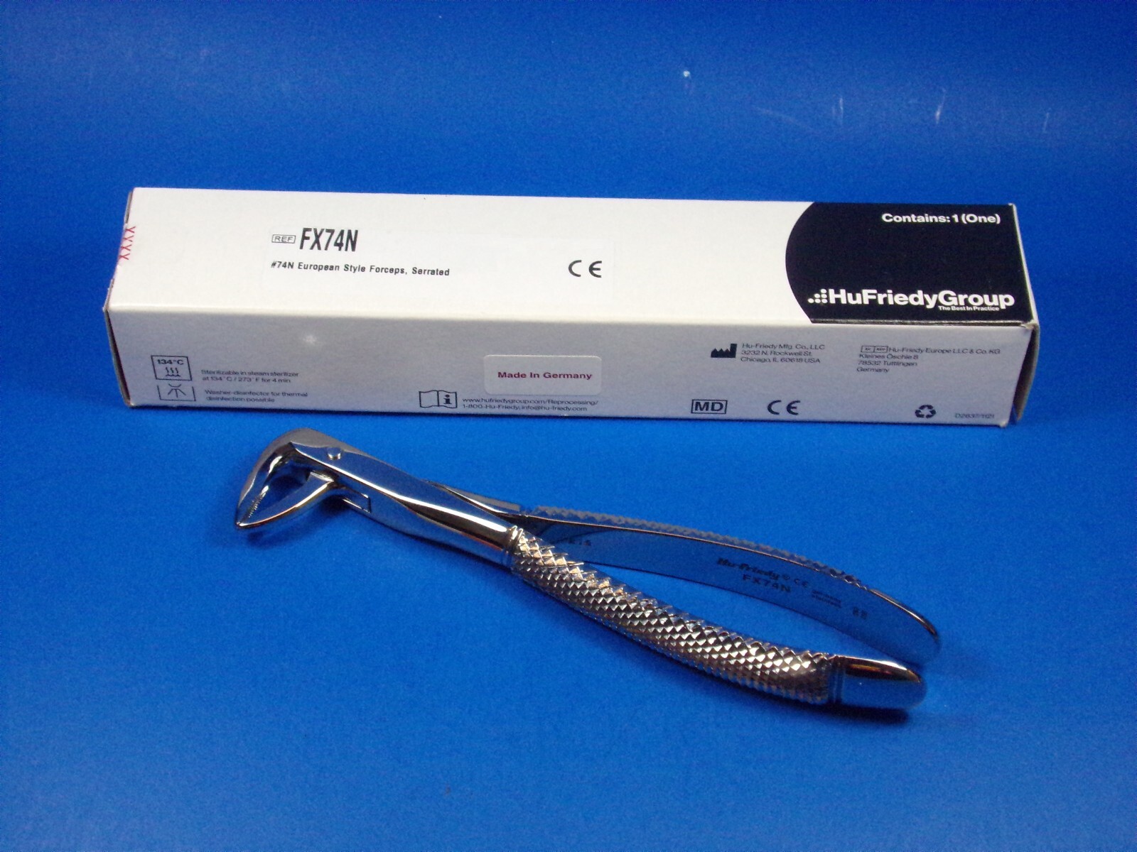 Dental #74N European Style Root Forcep Serrated FX74N HU FRIEDY