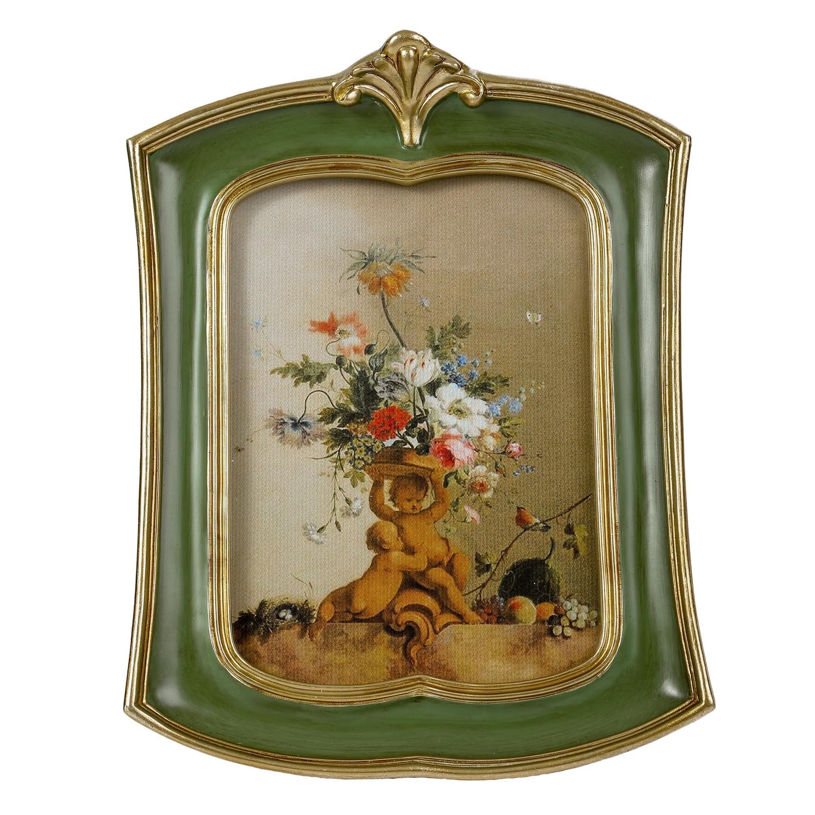 Kangce Vintage Picture Frame 4x6 Antique Ornate Photo Frame Tabletop and Wall Ha