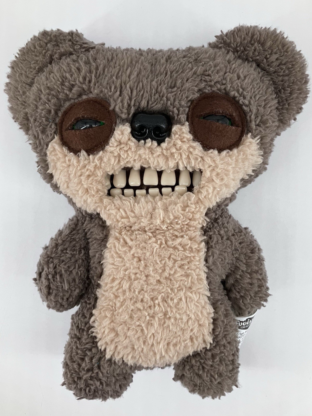 RARE Fuggler Funny Ugly Teddy Bear Nightmare 9” Nubby Brown Plush HTF