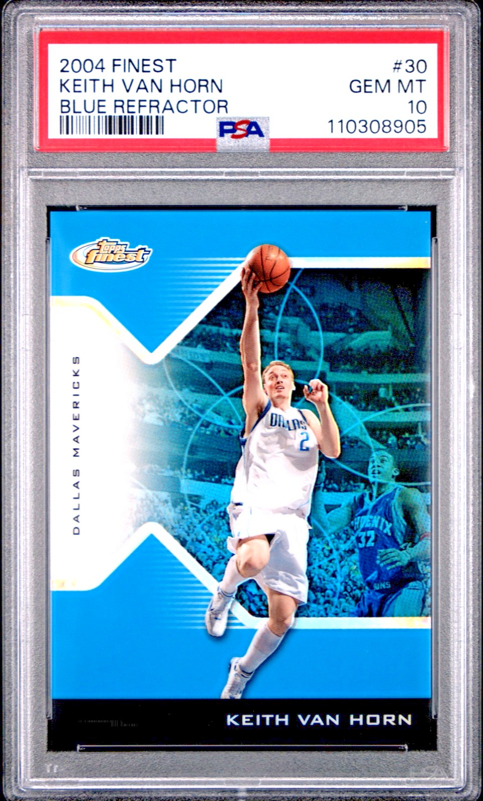 KEITH VAN HORN 2004-05 Topps Finest #30 Blue Refractor 32/50 PSA 10 Gem Mint