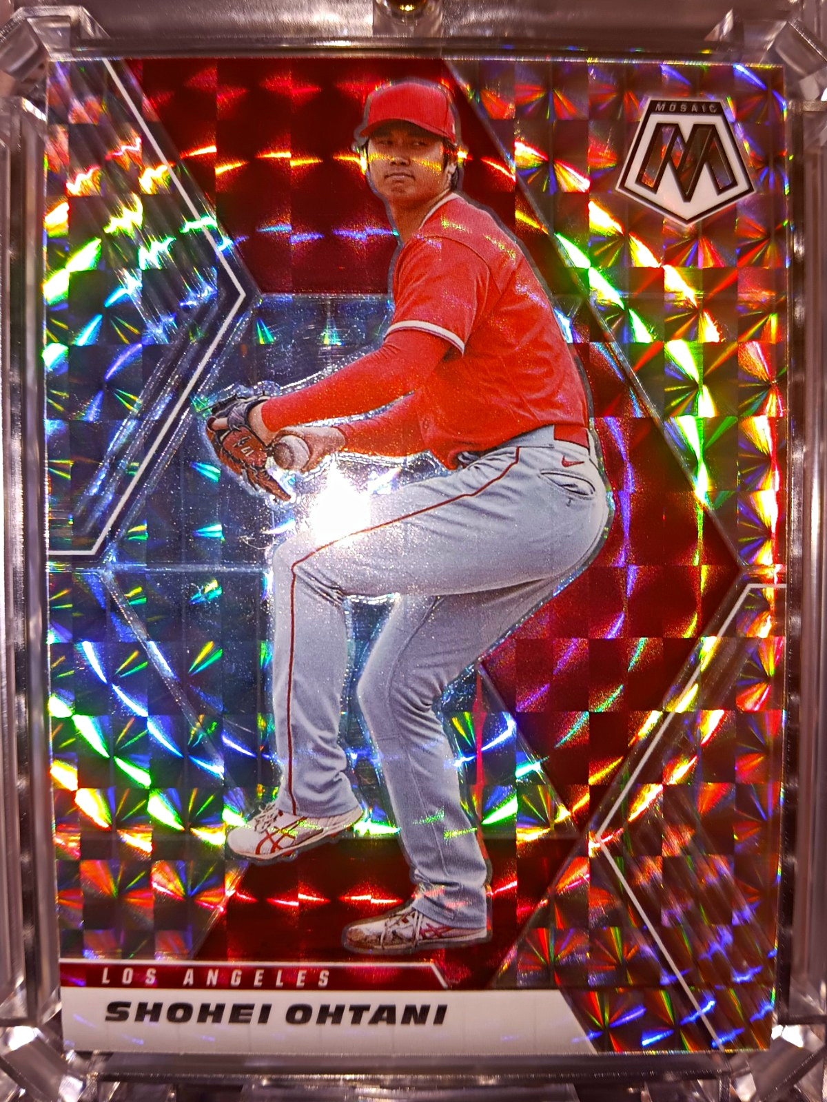 Panini Mosaic 2021 Shohei Ohtani #179 Geometric Parallel Prism ANGELS 50/50 CLUB