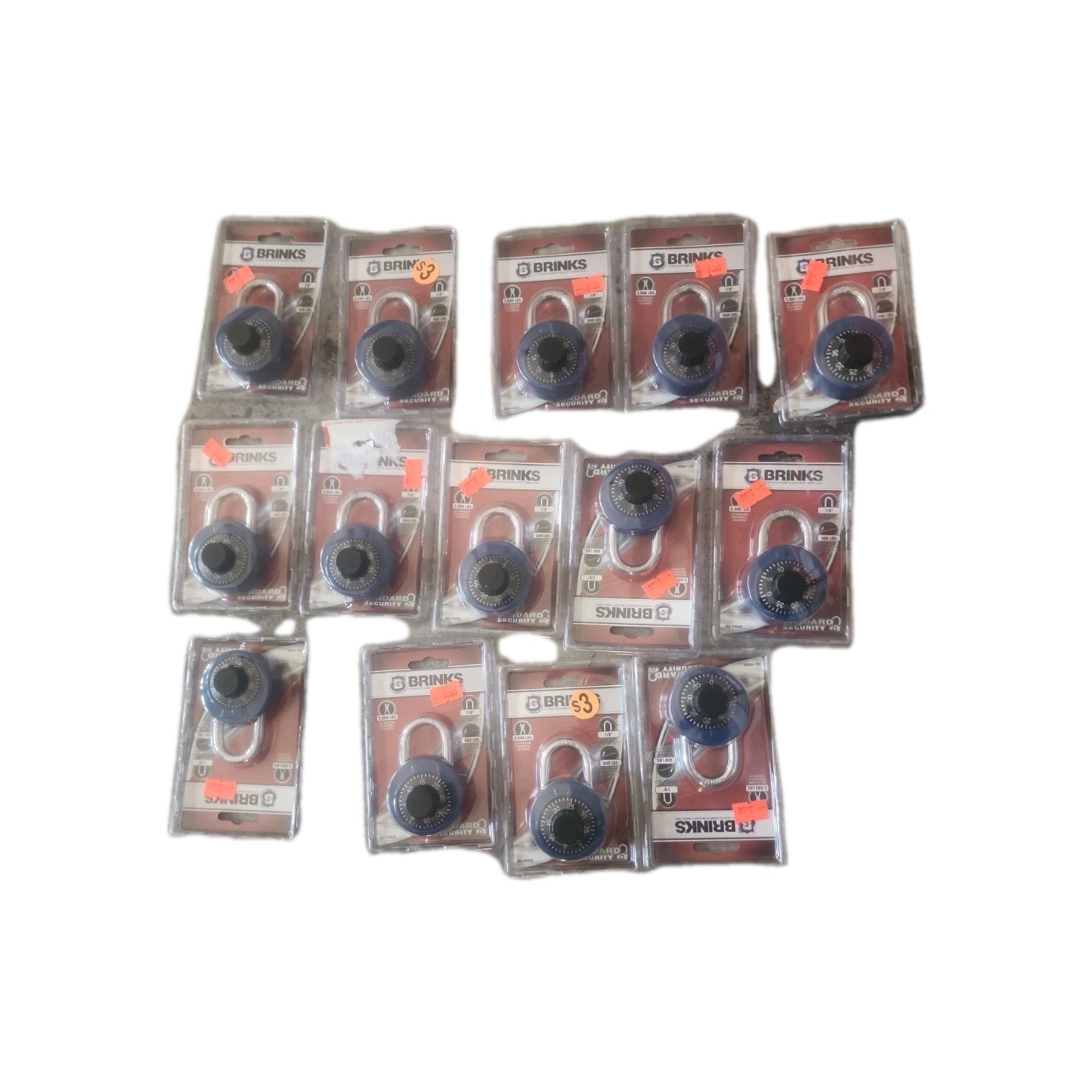 Lot of 14 Brinks Combination Padlocks 7/8\