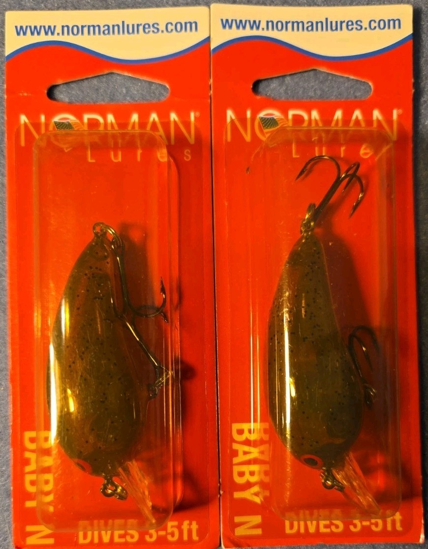 2~NOS *Pre-Pradco Norman Lures BABY N Made USA 1/4 oz GBN-BS13 QUACHITA SPECIAL