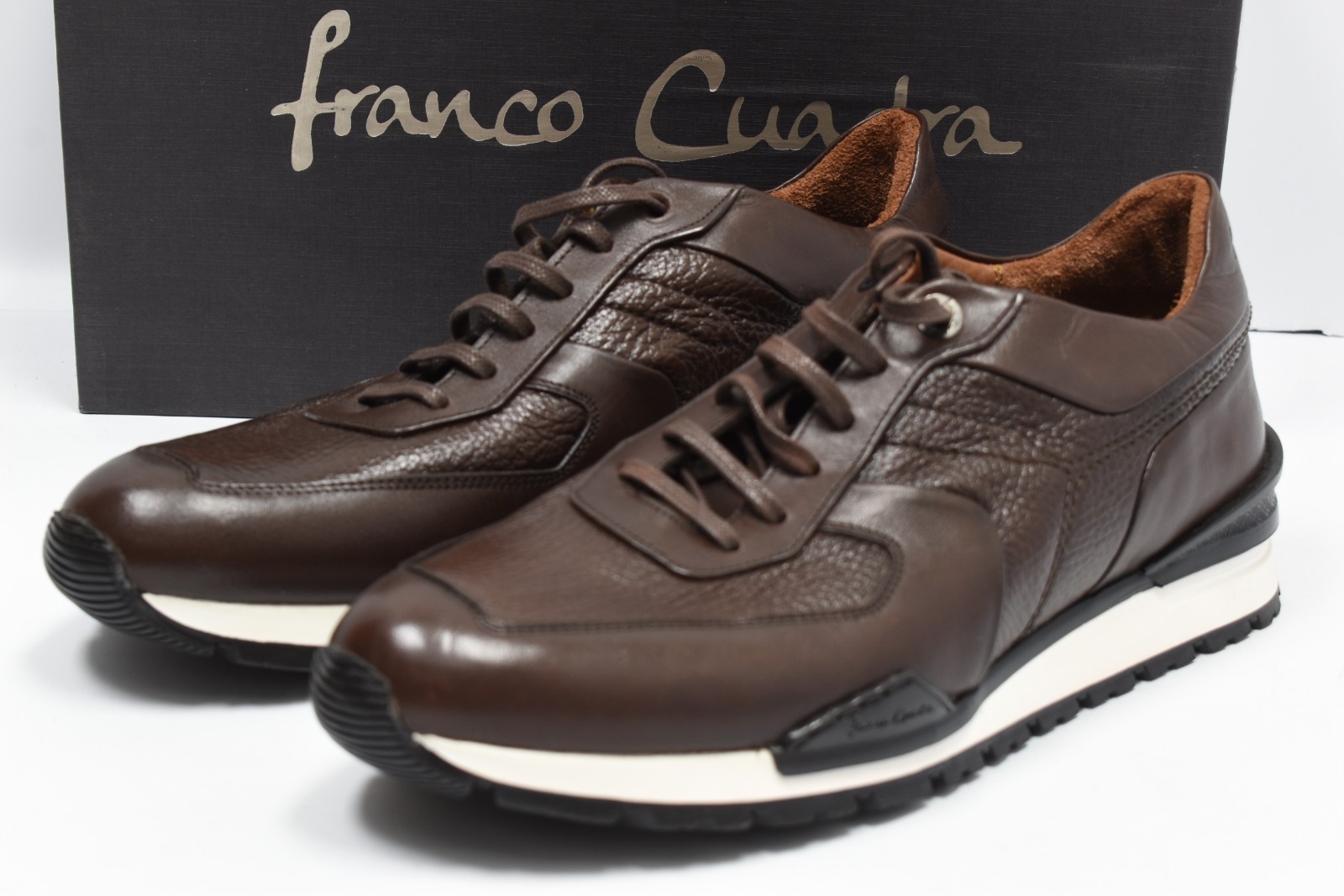 Franco Cuadra FC690 Shoe Dark Brown Calf Brown Deer Size 9 Premium Leather