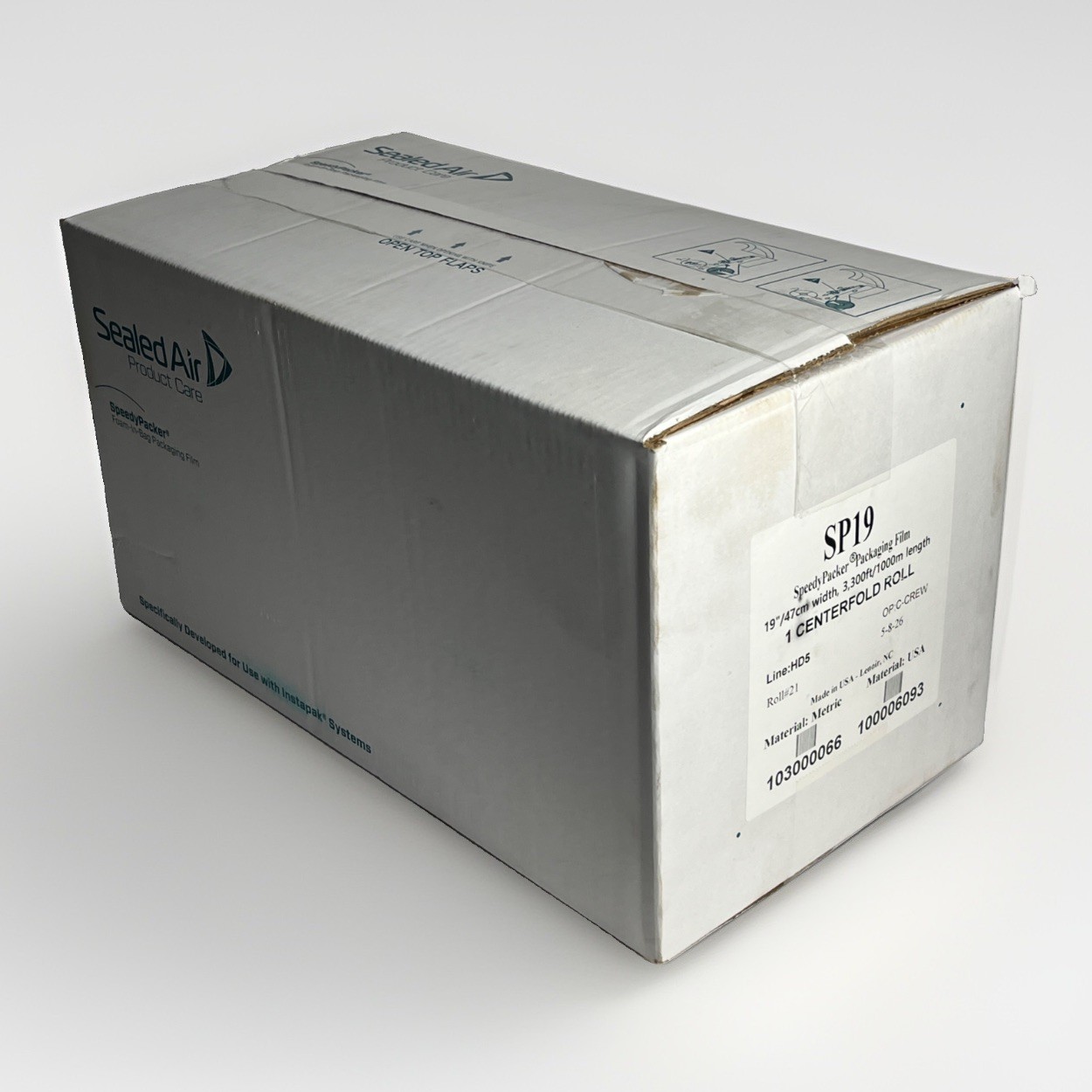Sealed Air SpeedyPacker SP19x5 47/7cm Gusseted Centerfold Packaging Film Roll