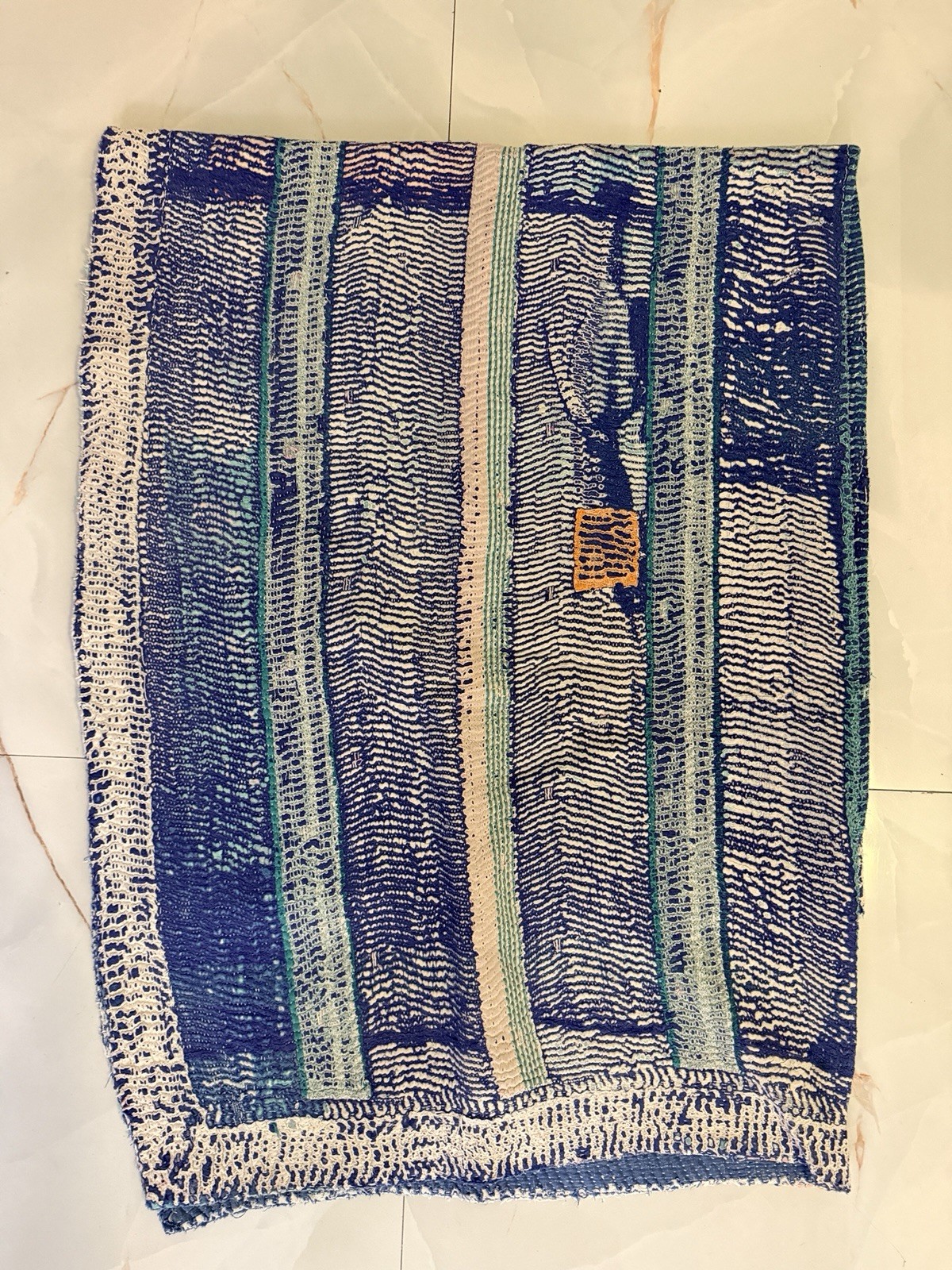 Kantha Quilt Indian Vintage Reversible