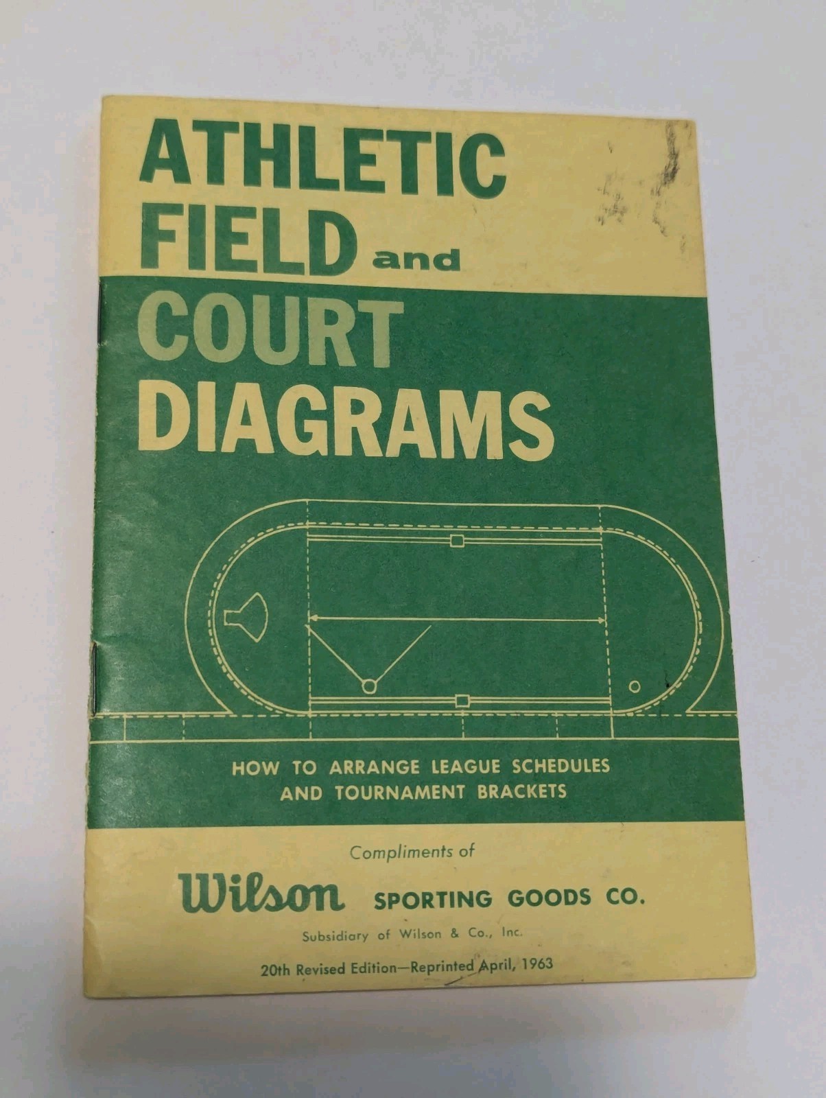 Vintage Wilson Sporting Goods Athletic Field and Court Diagrams Printed In 1967 Vintage Wilson Sporting Goods Athletic Field and Court Diagrams Printed In 1967