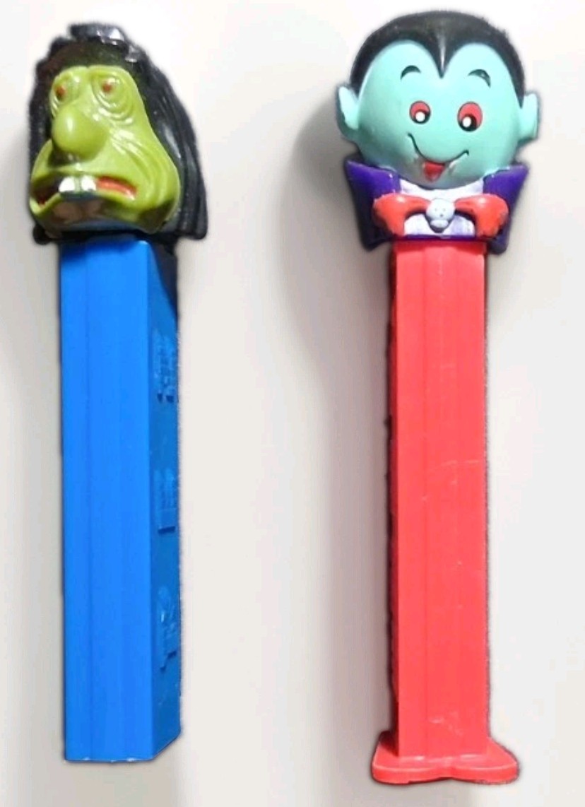 VTG Mr. Ugly Pez Dispenser, Austria (made), No Feet Stem & Baby Vampire/Dracula